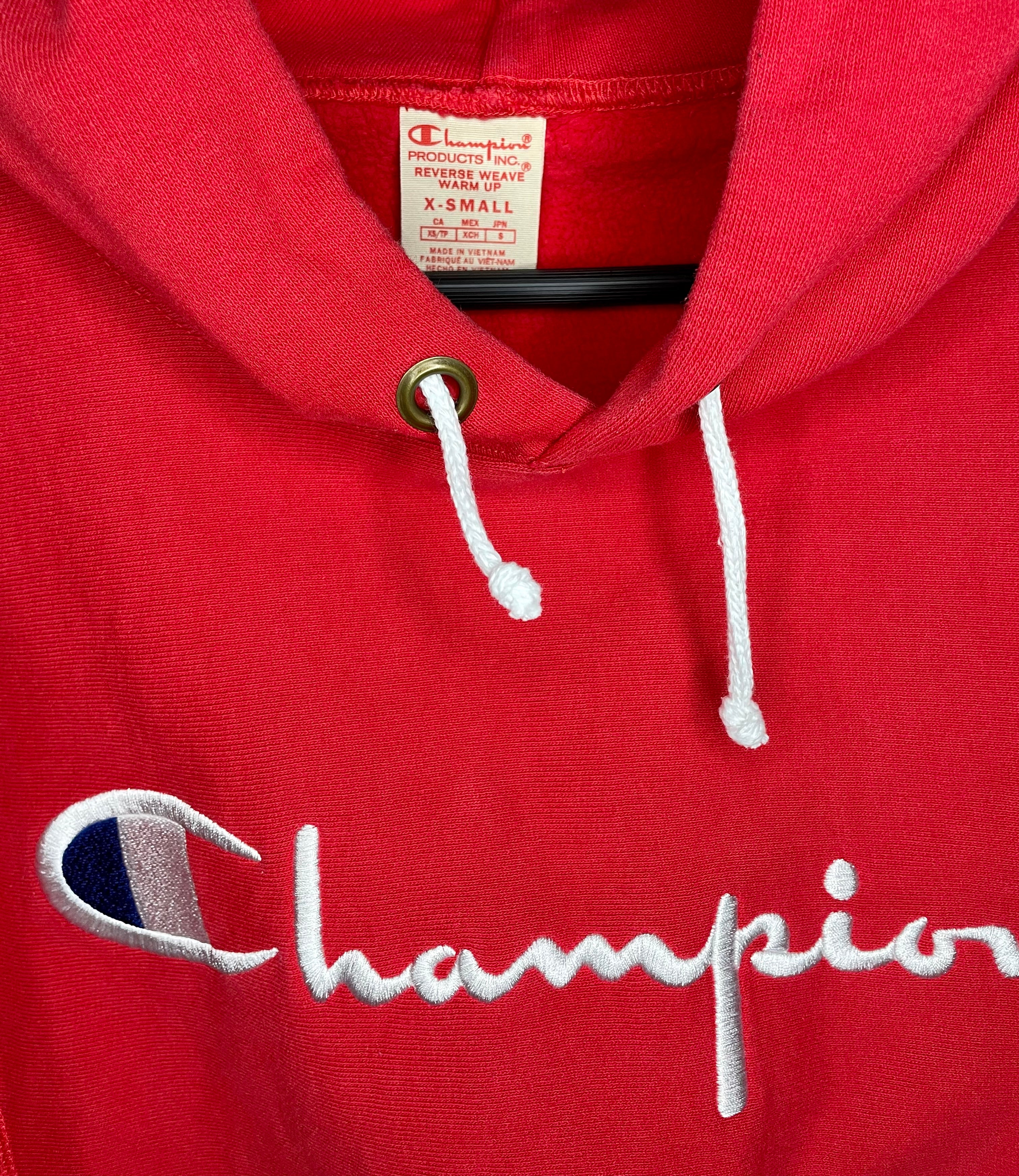Champion Sudadera Con Capucha Bordada Rojo Talla XS