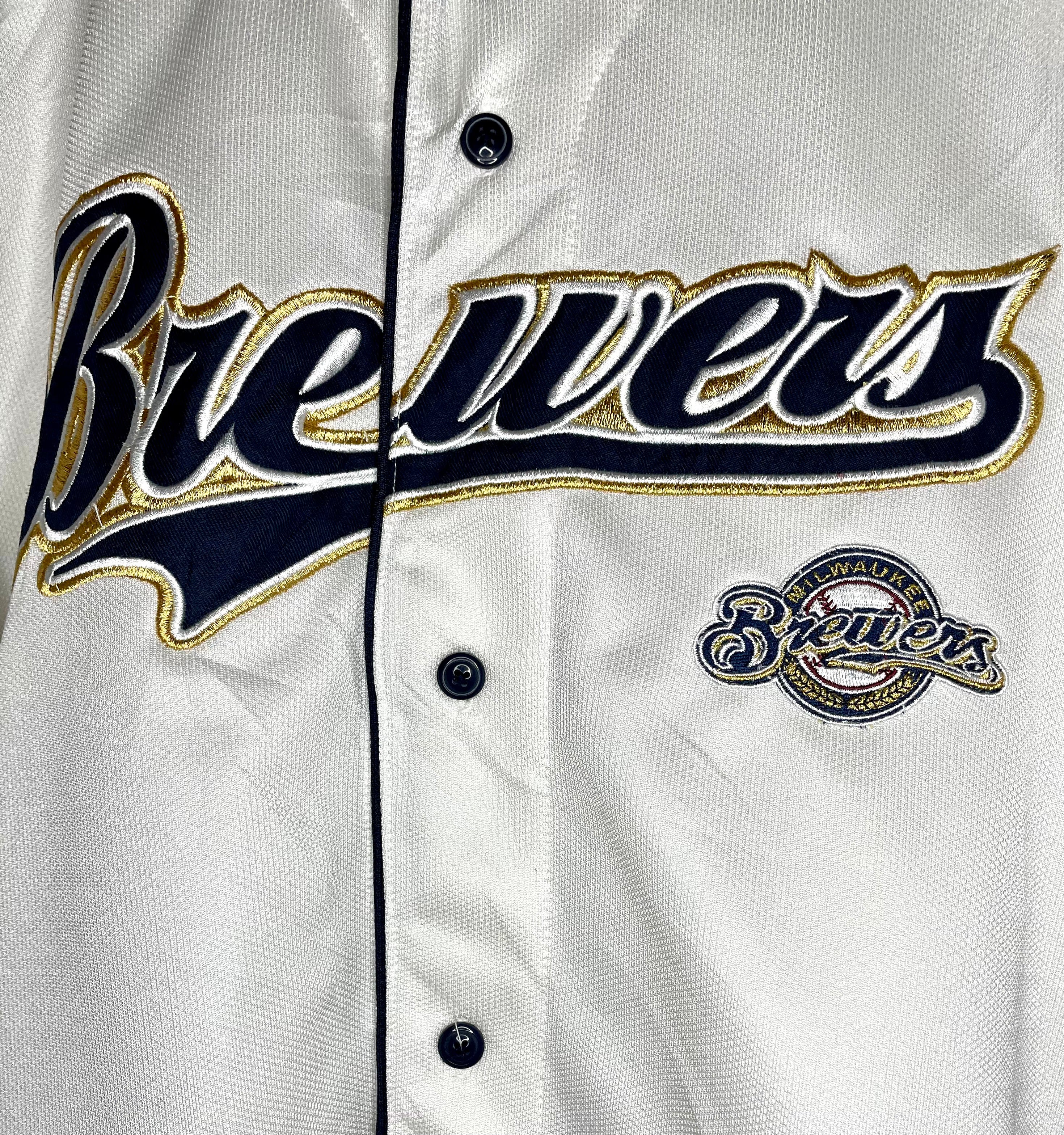 MLB Jersey Milwaukee Brewers White Size XL