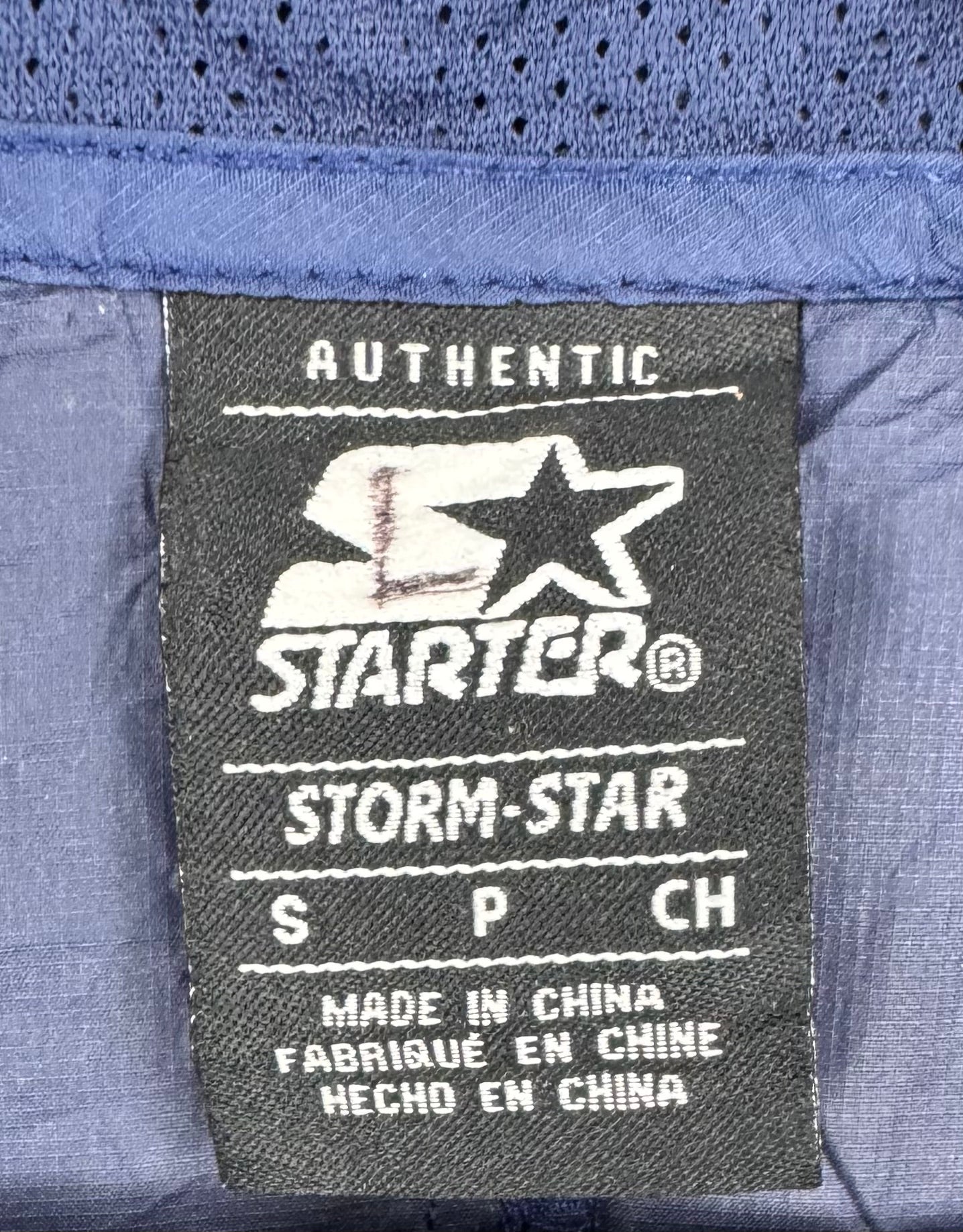 Starter Vintage Regenparka Blau Größe S