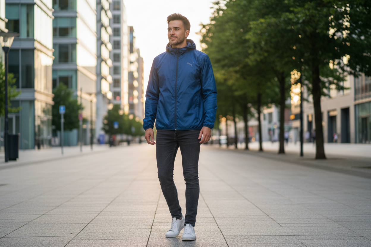 Puma Regenjacke Blau Größe XL