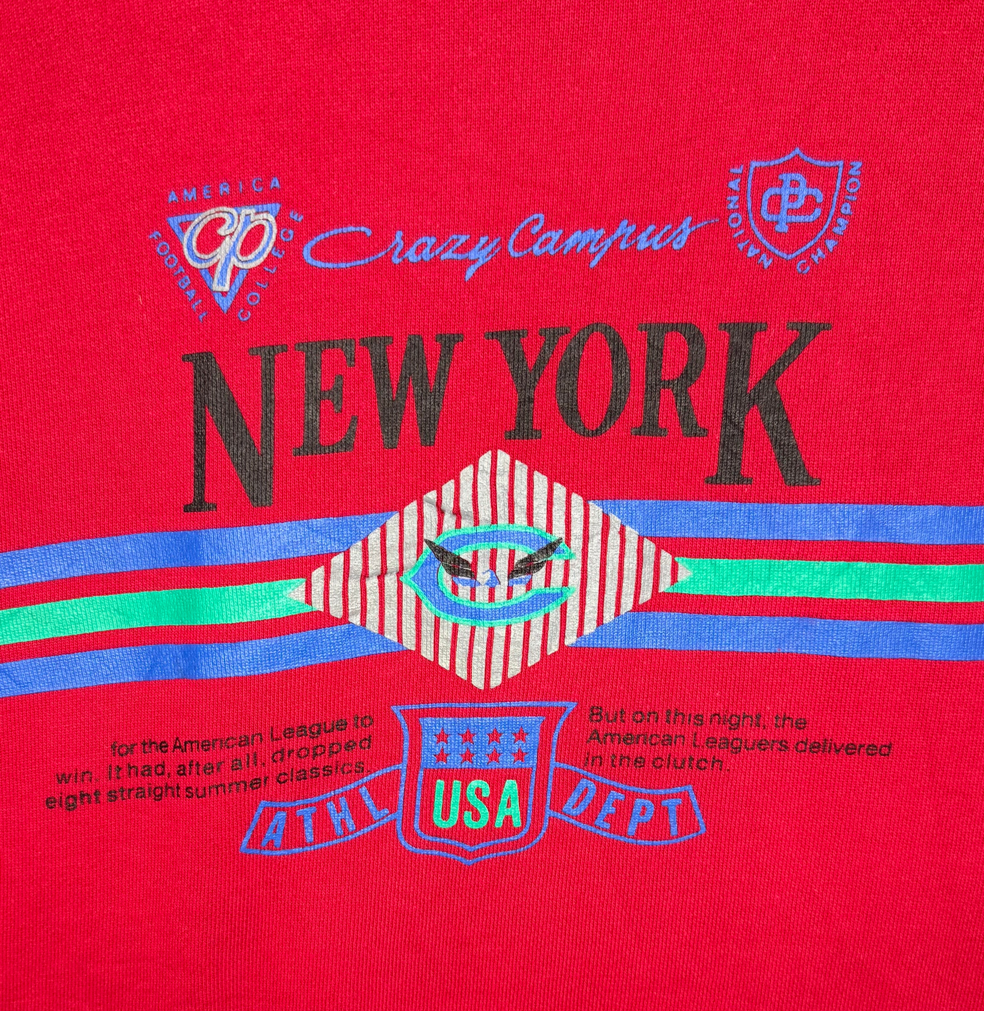 Action Sport Sweater New York Crazy Campus Rot Größe XL Damen