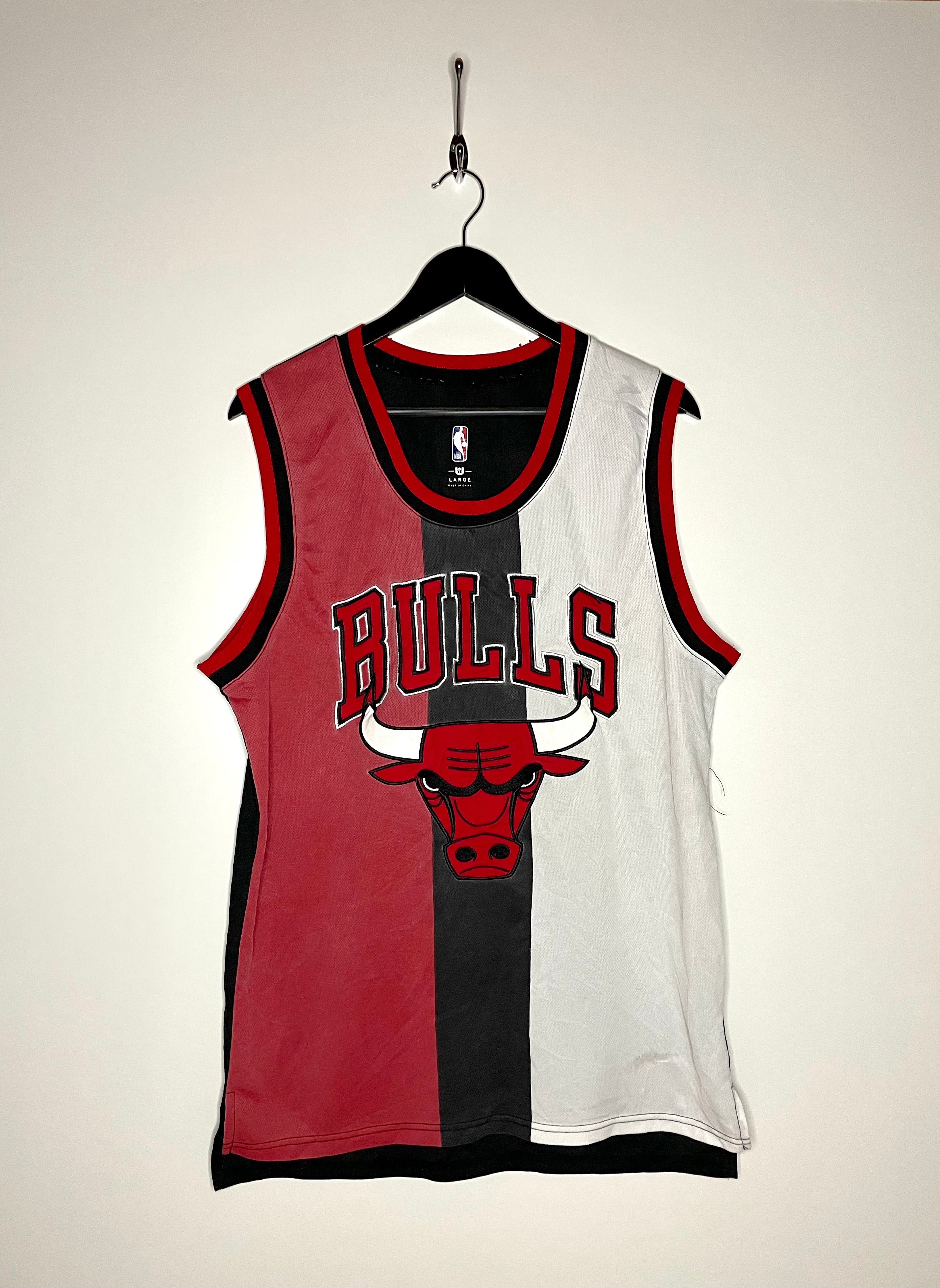 NBA Vintage Jersey Chicago Bulls Rot/Schwarz/Weiß Größe L