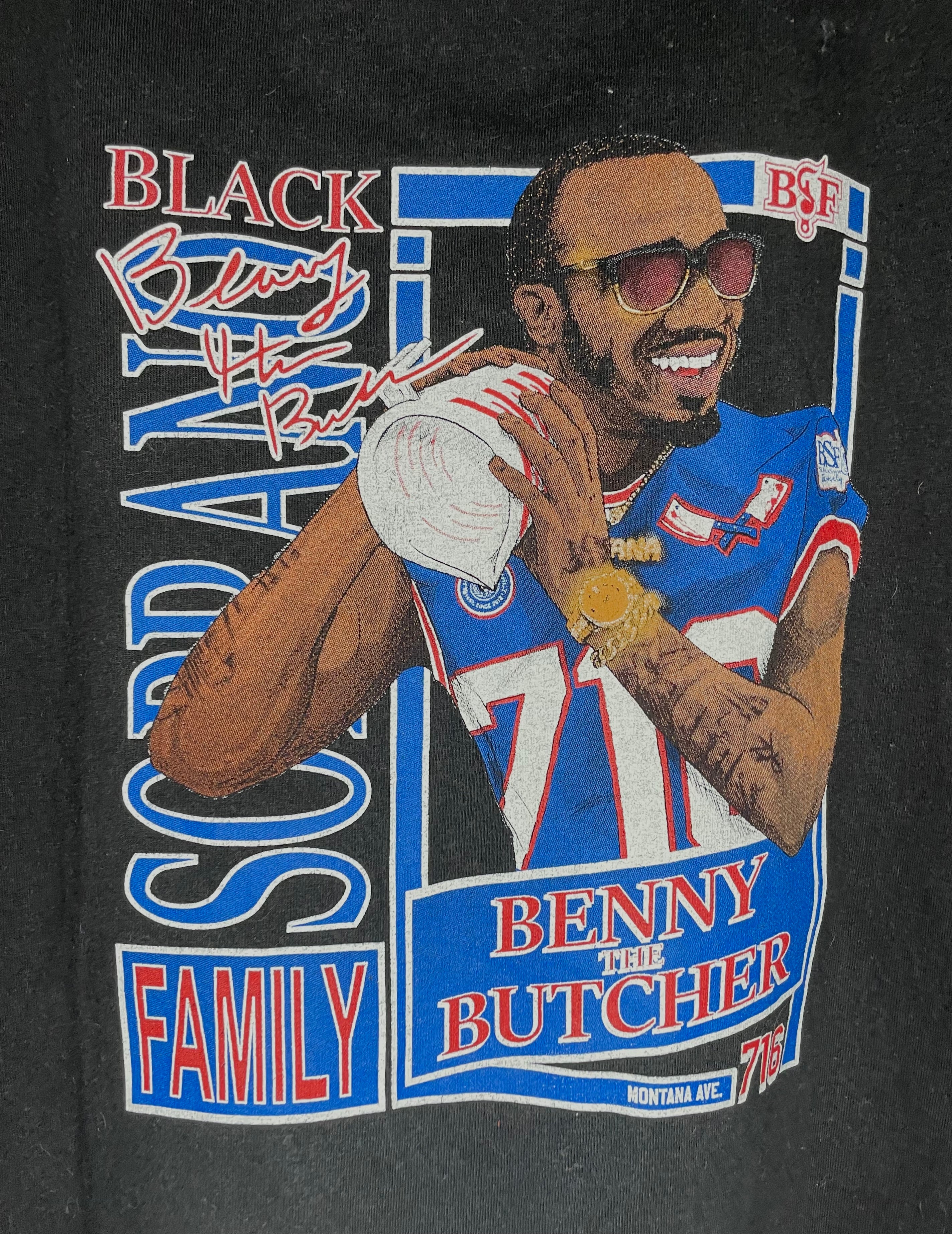 Champion T-Shirt Benny the Butcher x Buffalo Bills Black Size XL