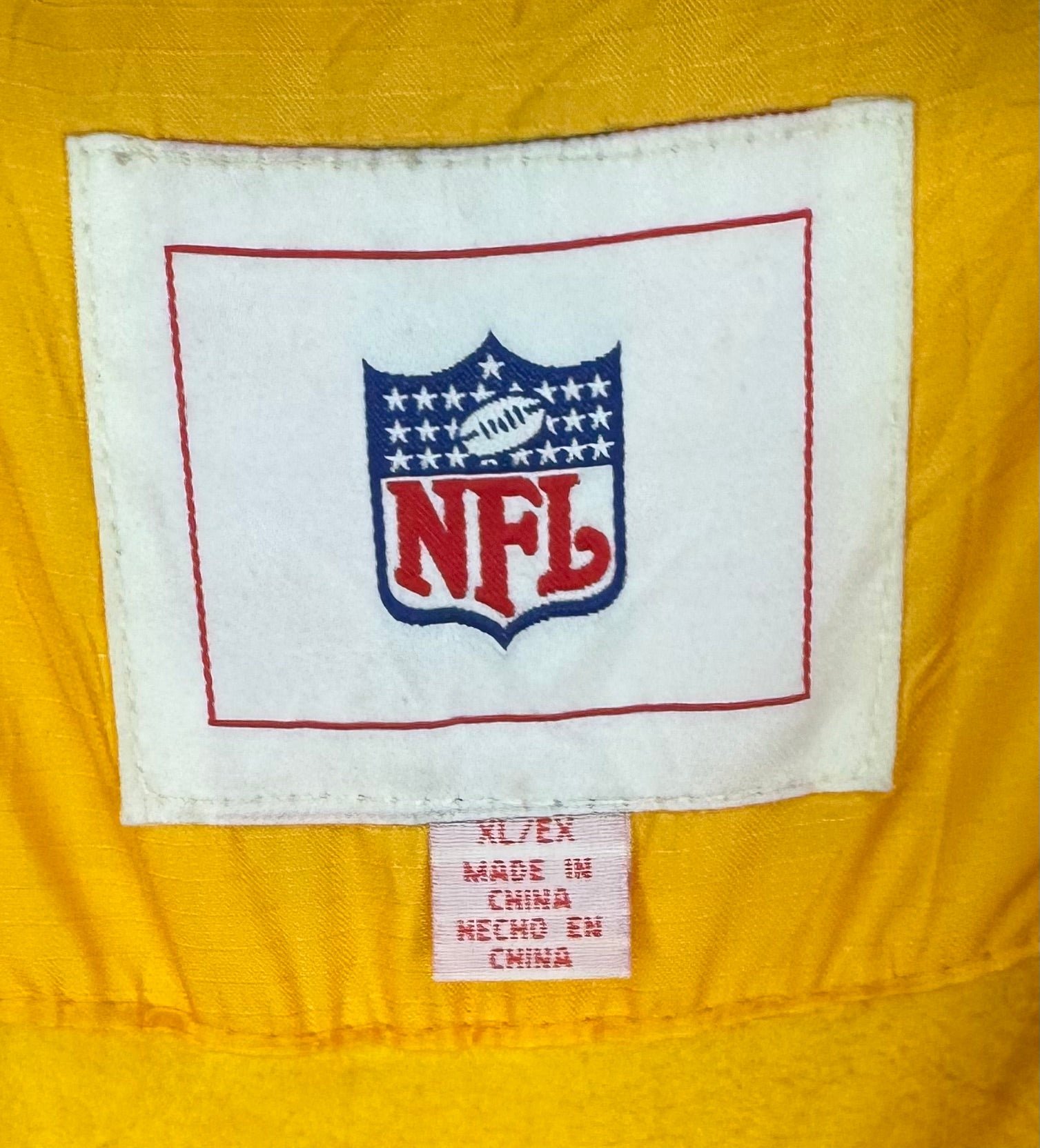 NFL Vintage Winterjacke Pittsburgh Steelers Gelb/Schwarz Größe XL