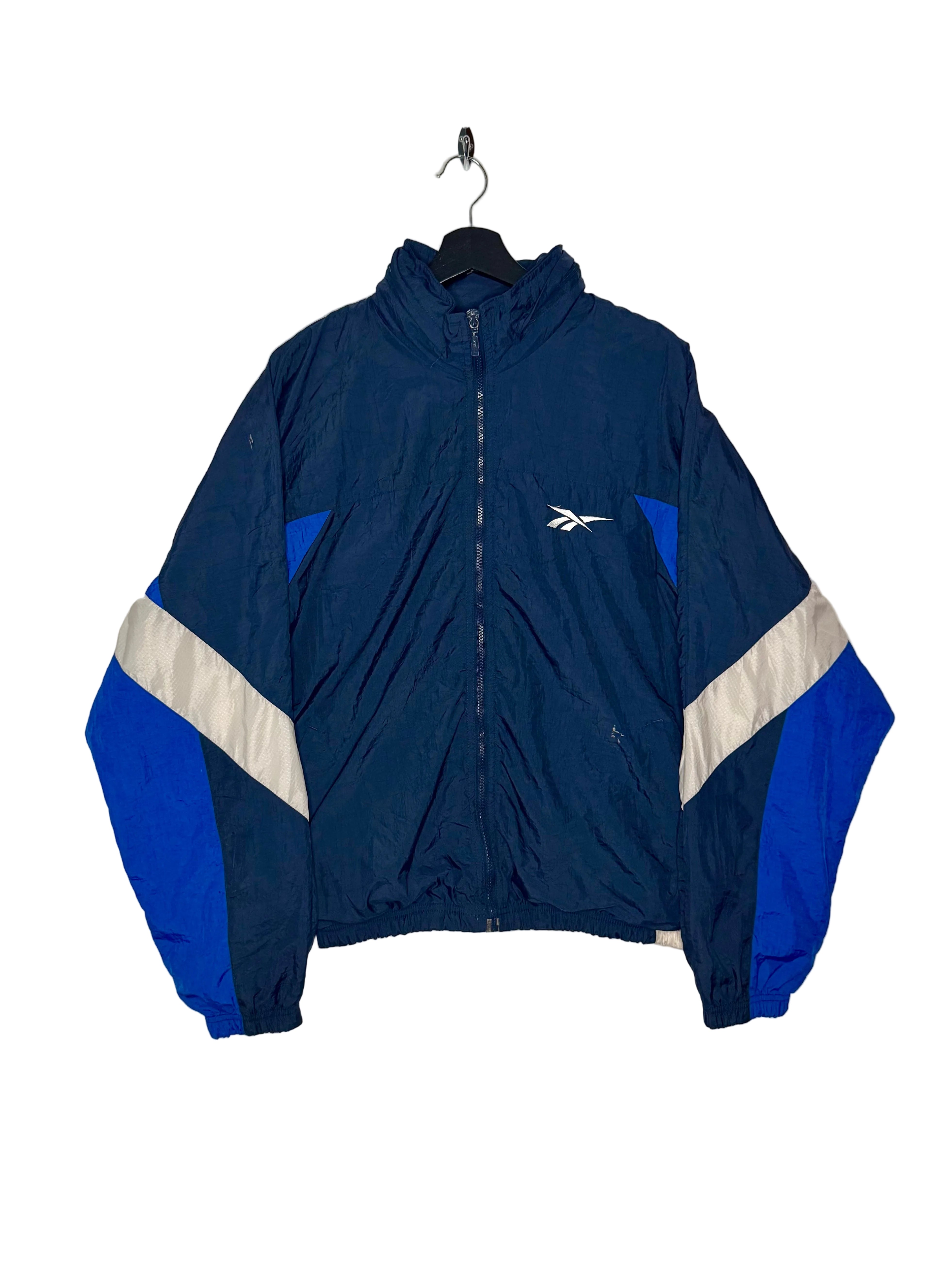 Reebok Vintage Trainingsjacke Blau/Weiß Größe L