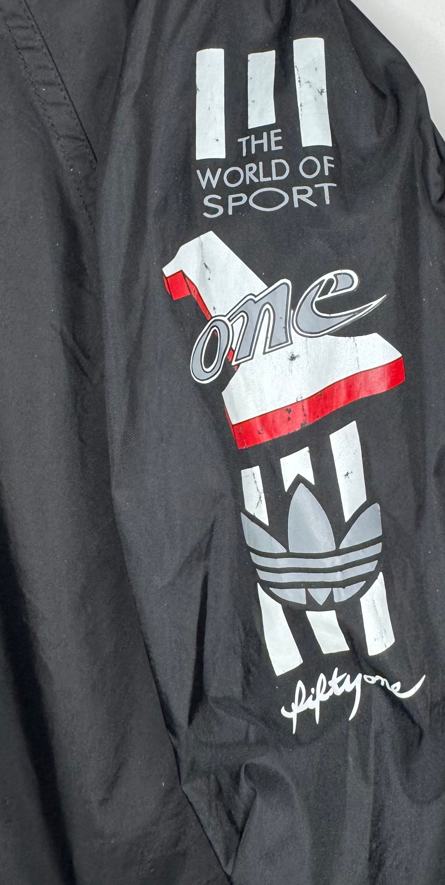 Adidas Vintage Regenjacke "Fiftyone" Schwarz Größe L