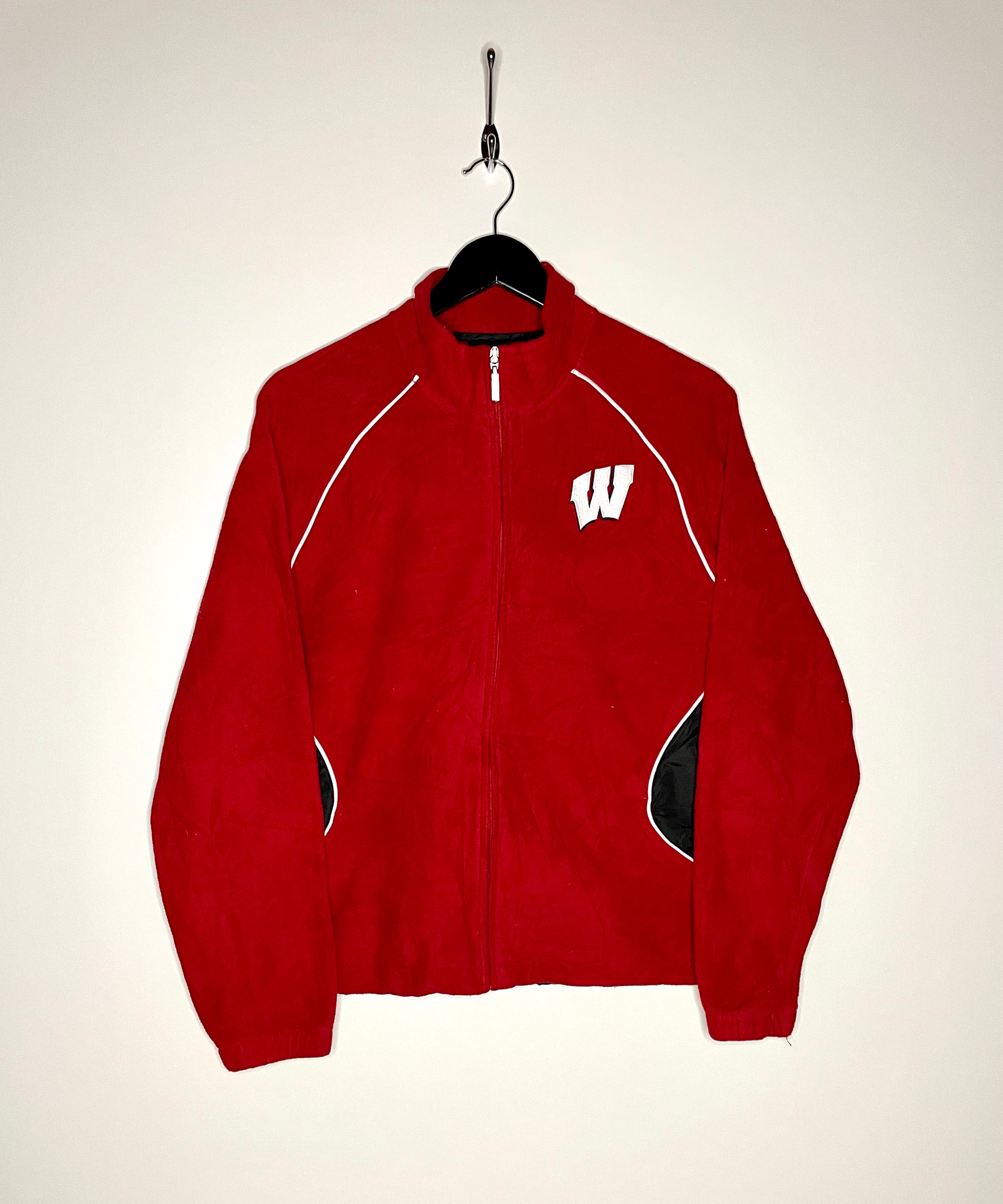 Adidas Fleece Jacke NHL Wisconsin Badgers Rot Größe S