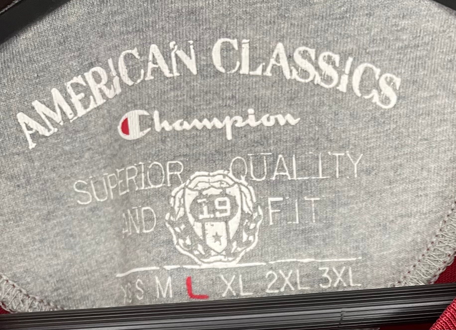 Champion Camiseta Vintage Bordada Rojo Talla S