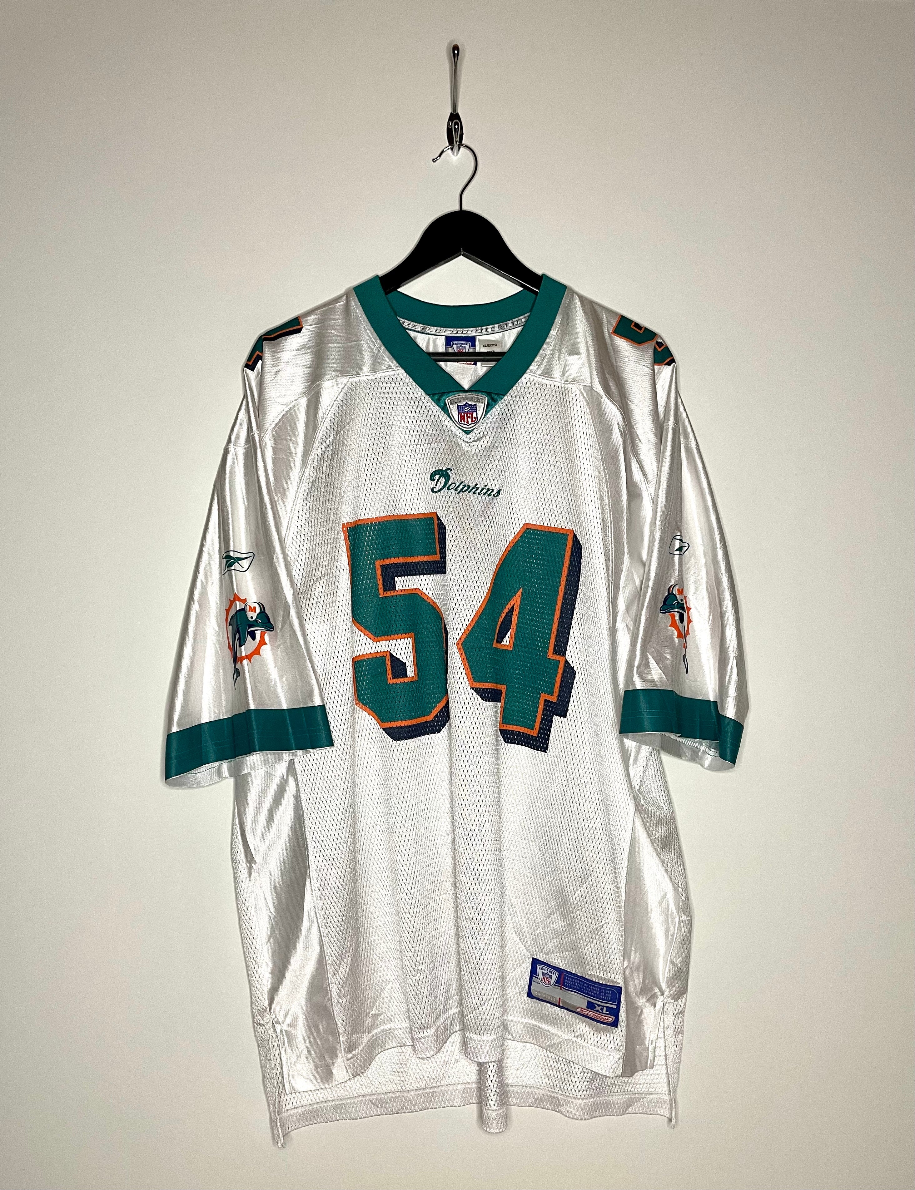 Reebok Jersey Miami Dolphins Zach Thomas #54 Weiß/Grün Größe XL
