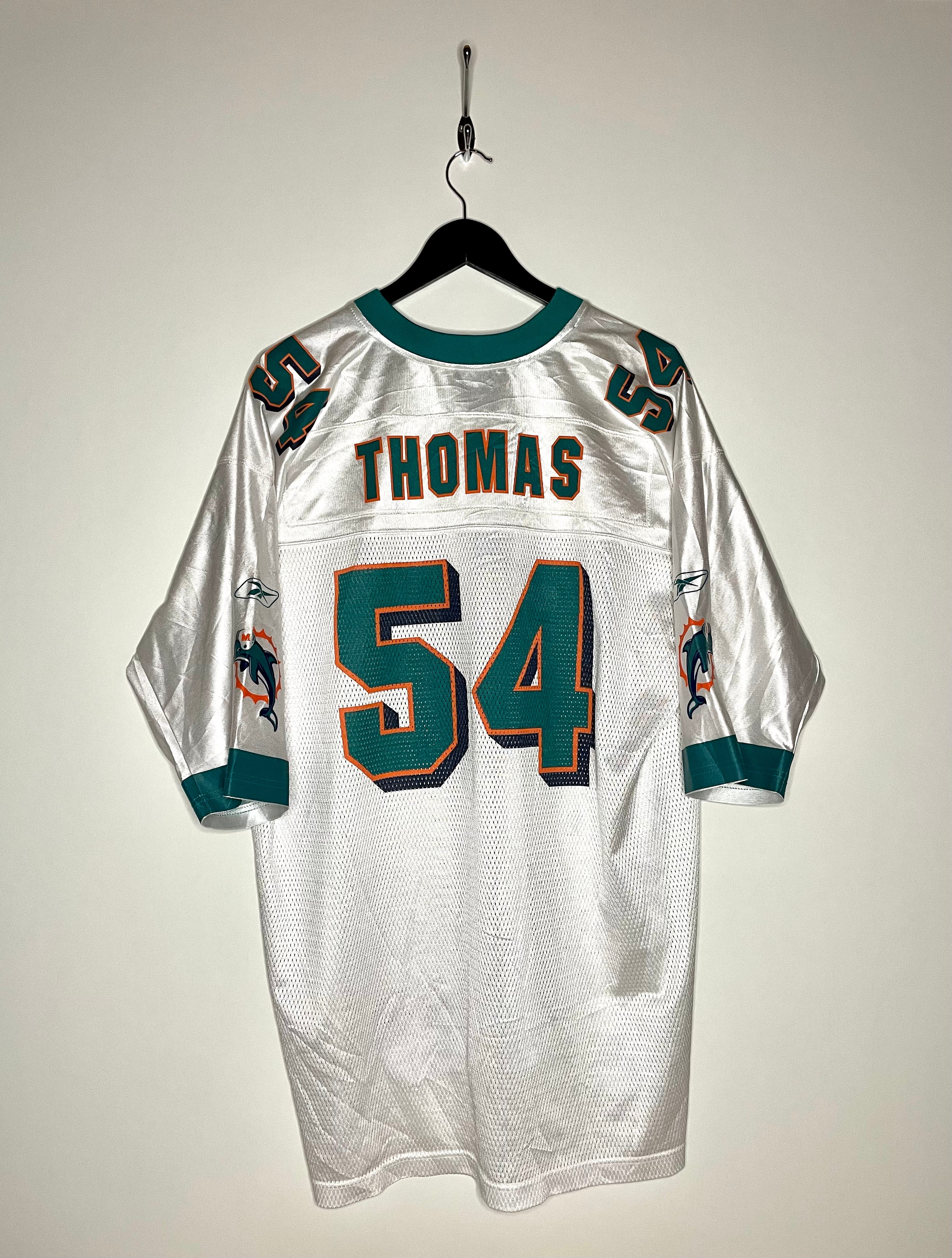 Reebok Jersey Miami Dolphins Zach Thomas #54 Weiß/Grün Größe XL