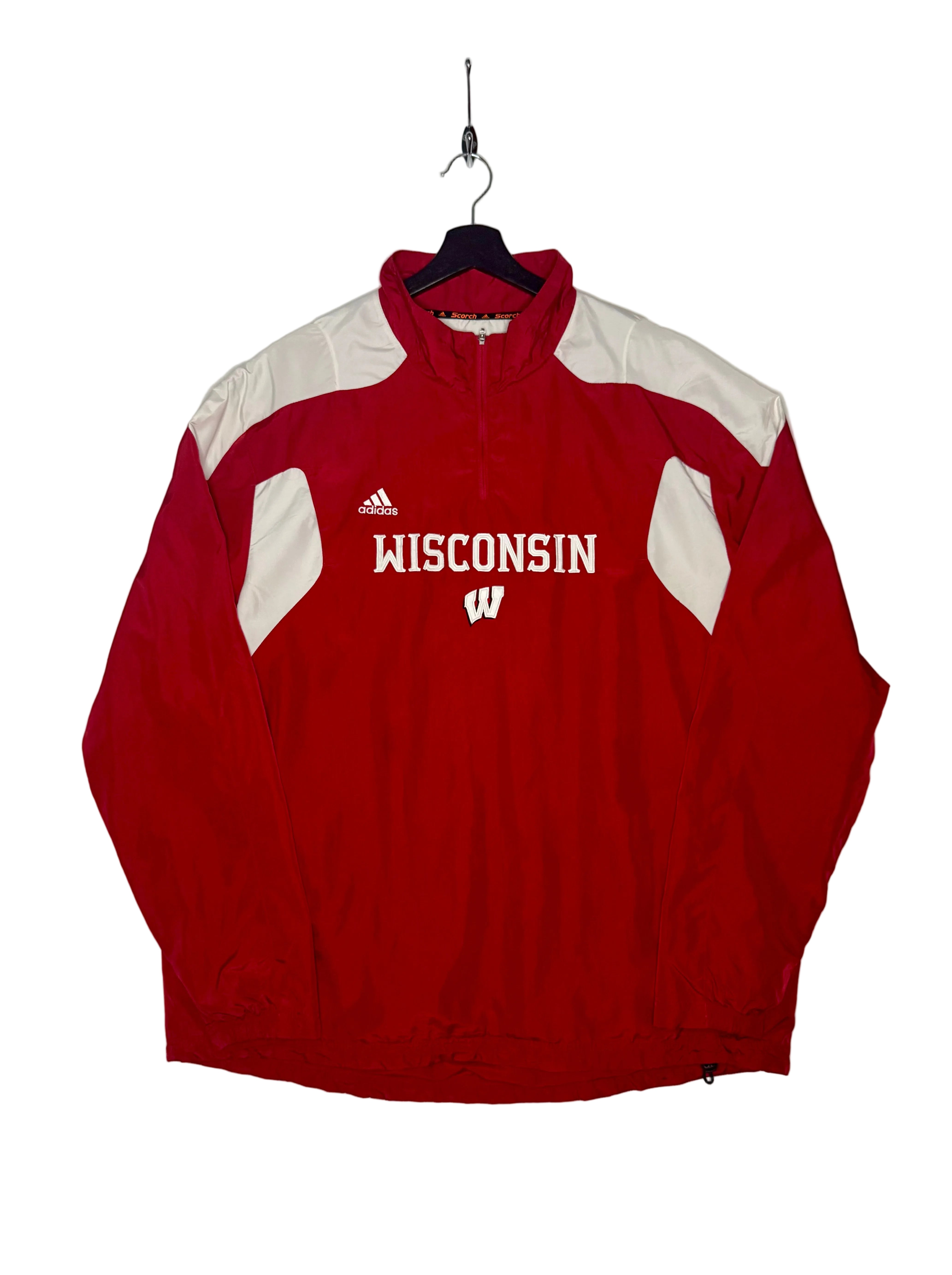 Adidas Wisconsin Badgers Windbreaker Rot/Weiß Größe XXL