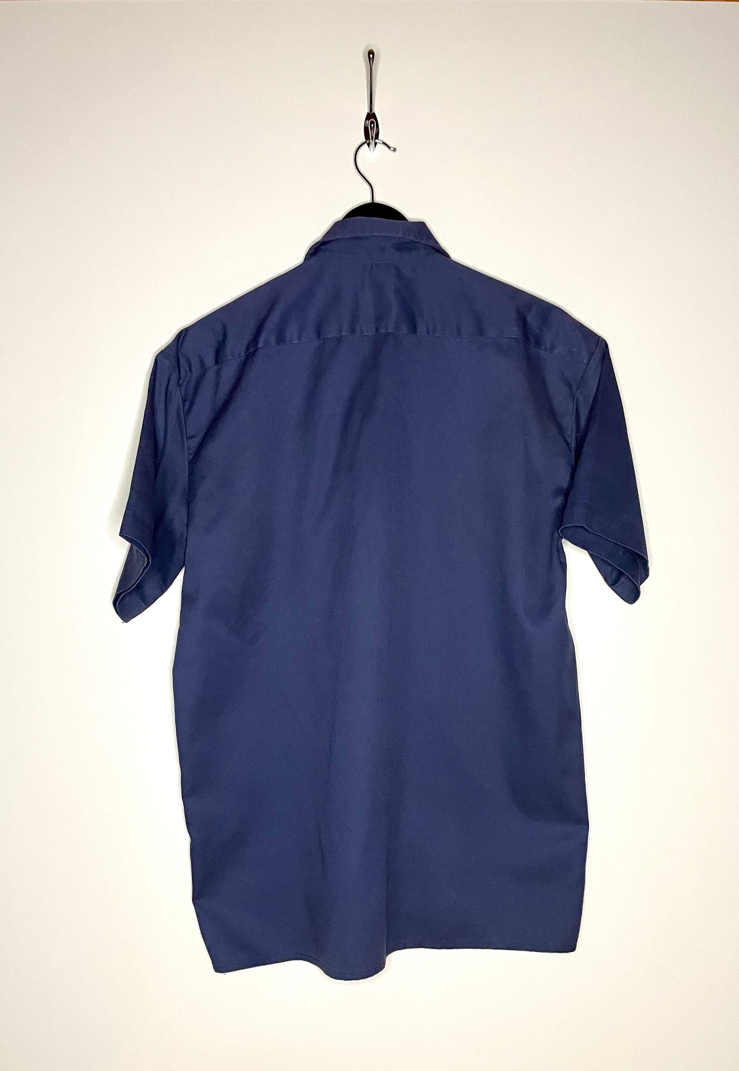 Dickies Vintage kurzarm Hemd Blau Größe M
