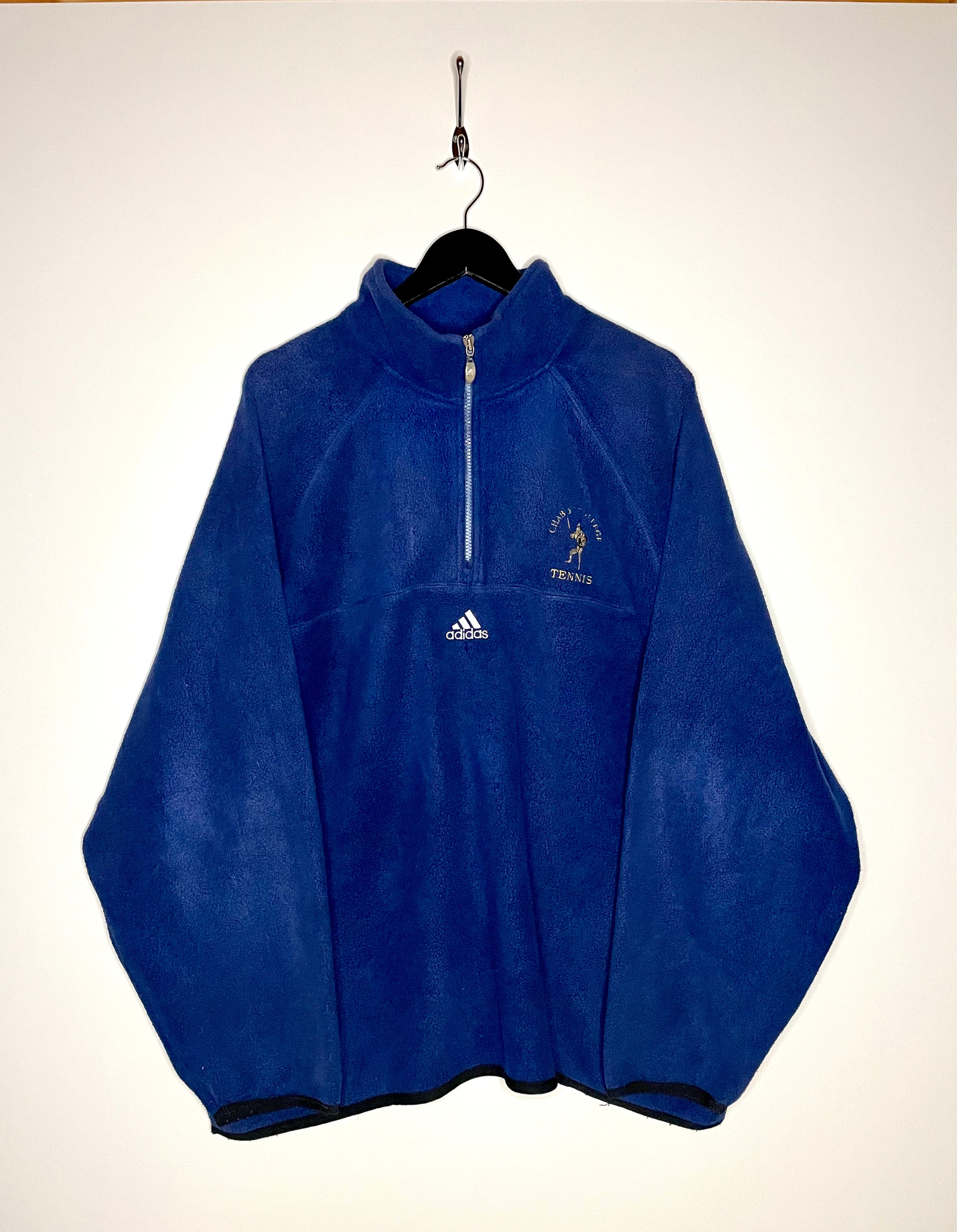 Adidas Vintage Q-Zip Fleece Sweater Blau Größe XL