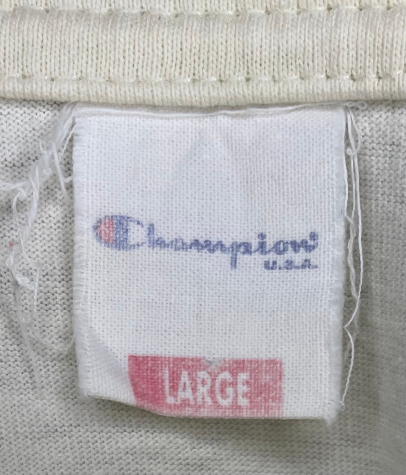 Champion Vintage T-Shirt Hellgelb Größe L