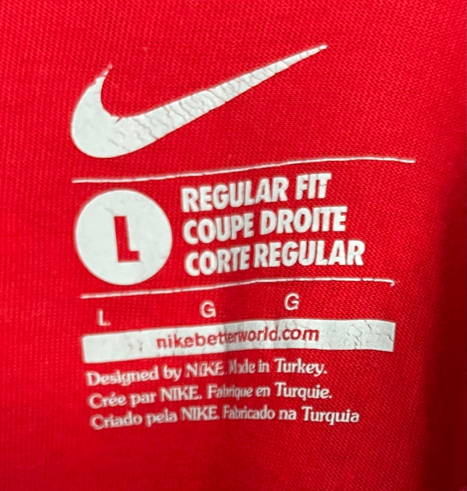 Nike T-Shirt Spanien #6 Andres Iniesta Rot Größe L