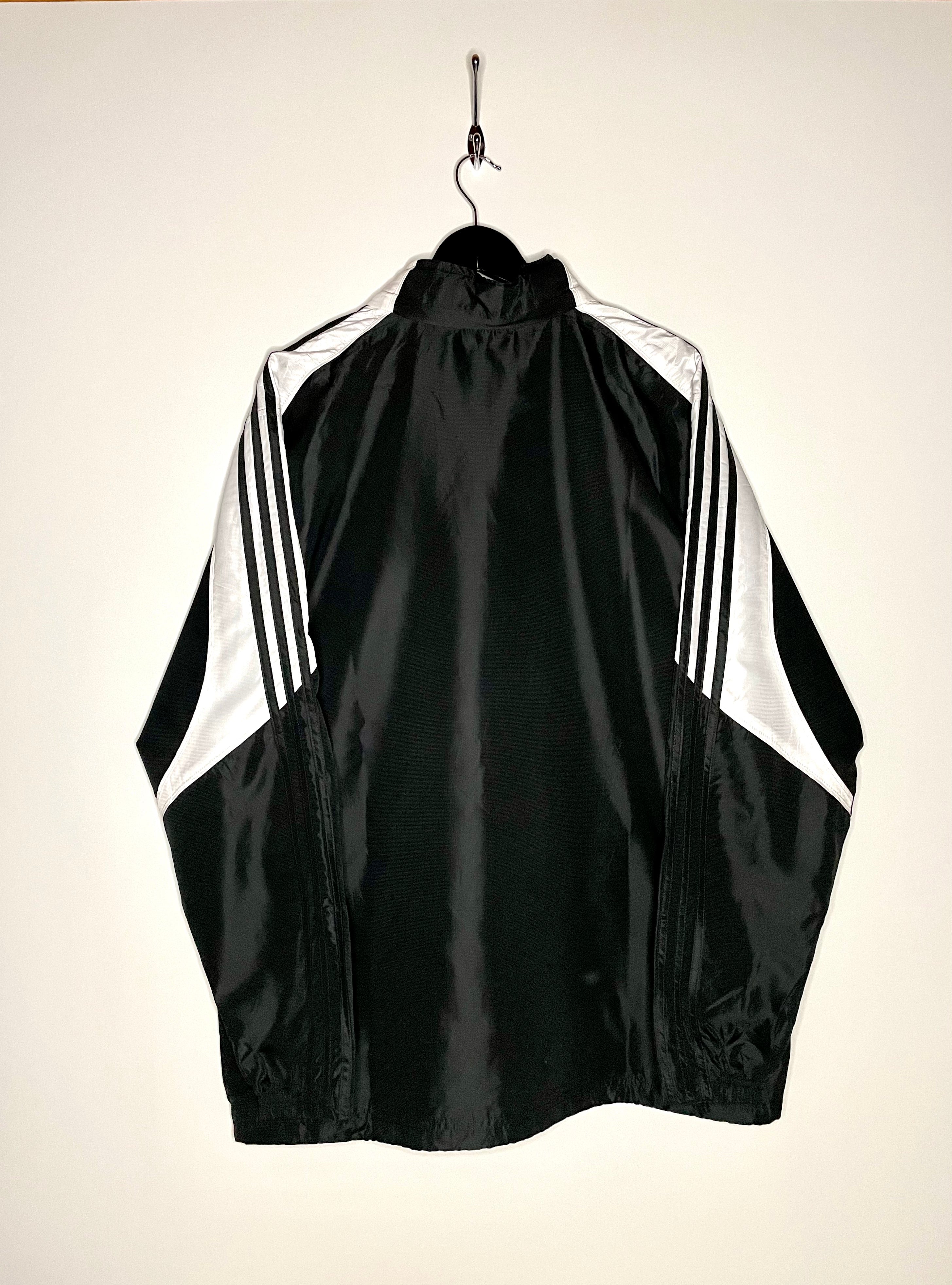 Adidas Regenjacke Lang Schwarz/Weiß Größe XL