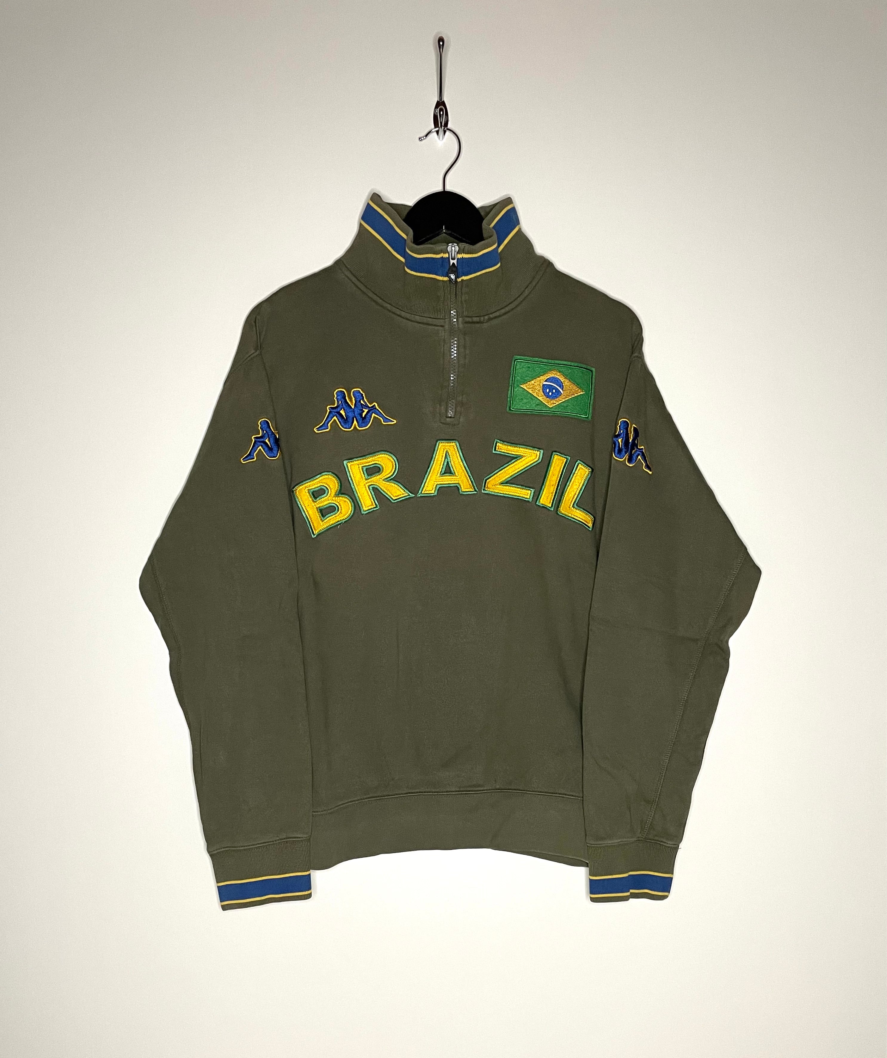 Kappa Q-Zip Sweater Brazil Olivgrün Größe L