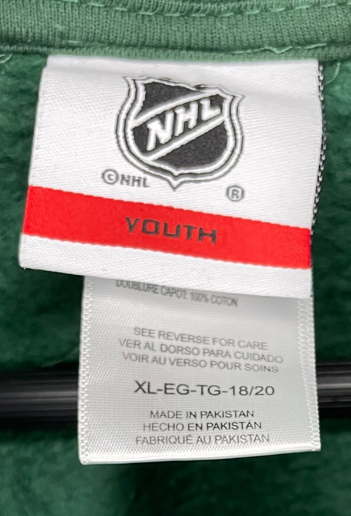NHL Hoodie Minnesota Wild Grün Größe XL Kinder