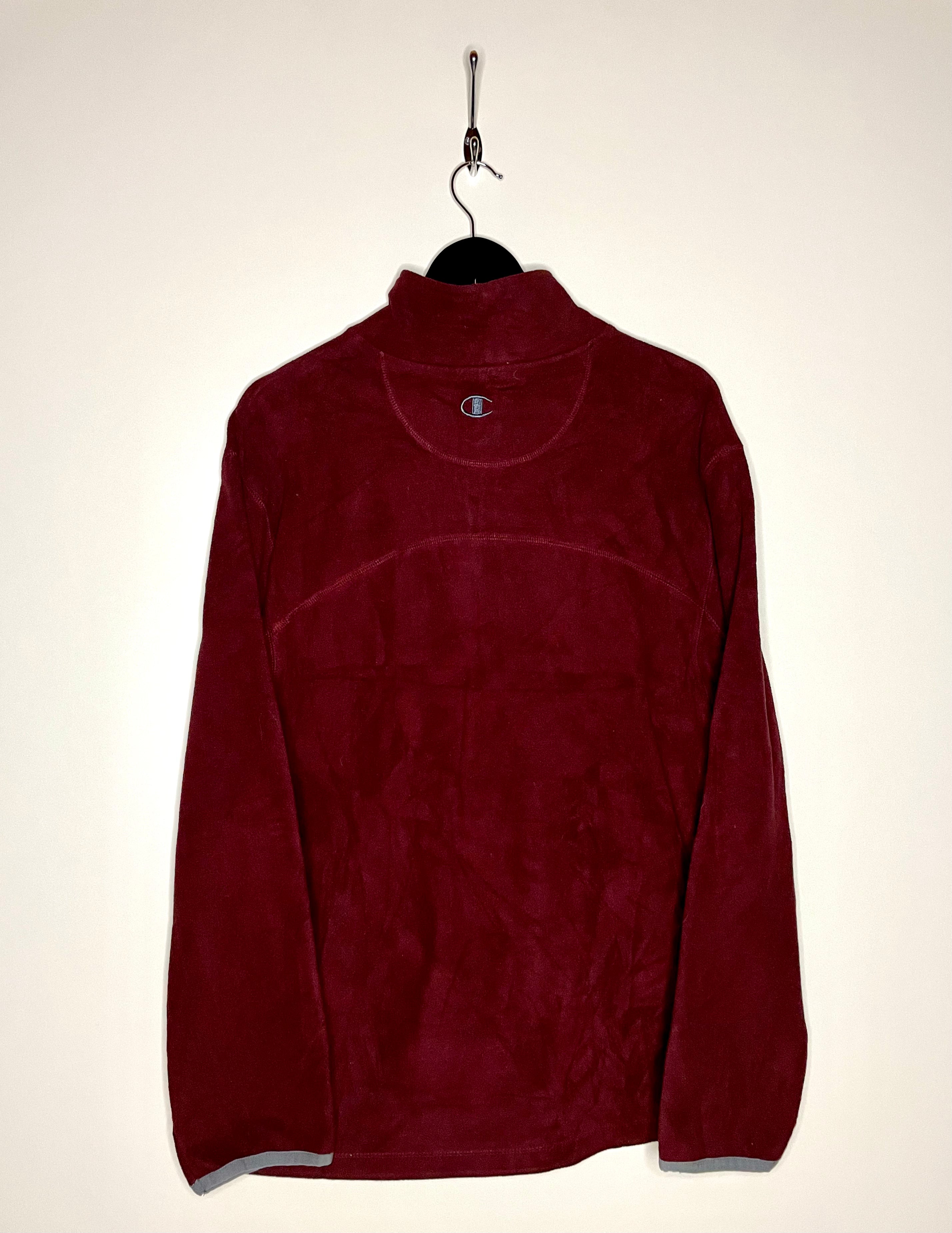 Champion Zip Fleece Sweater Weinrot Größe XL