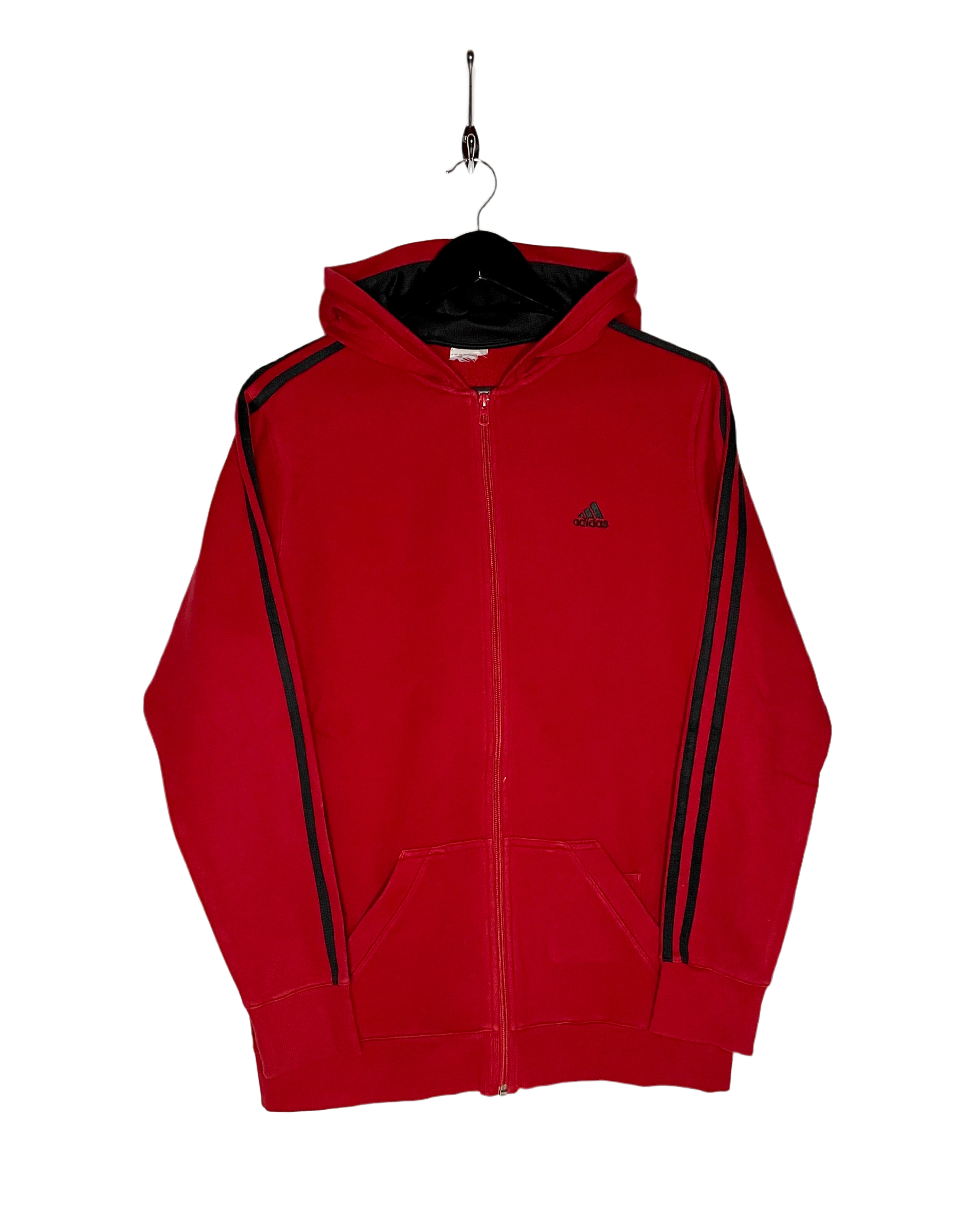 Adidas Vintage Zip Hoodie Red Size M