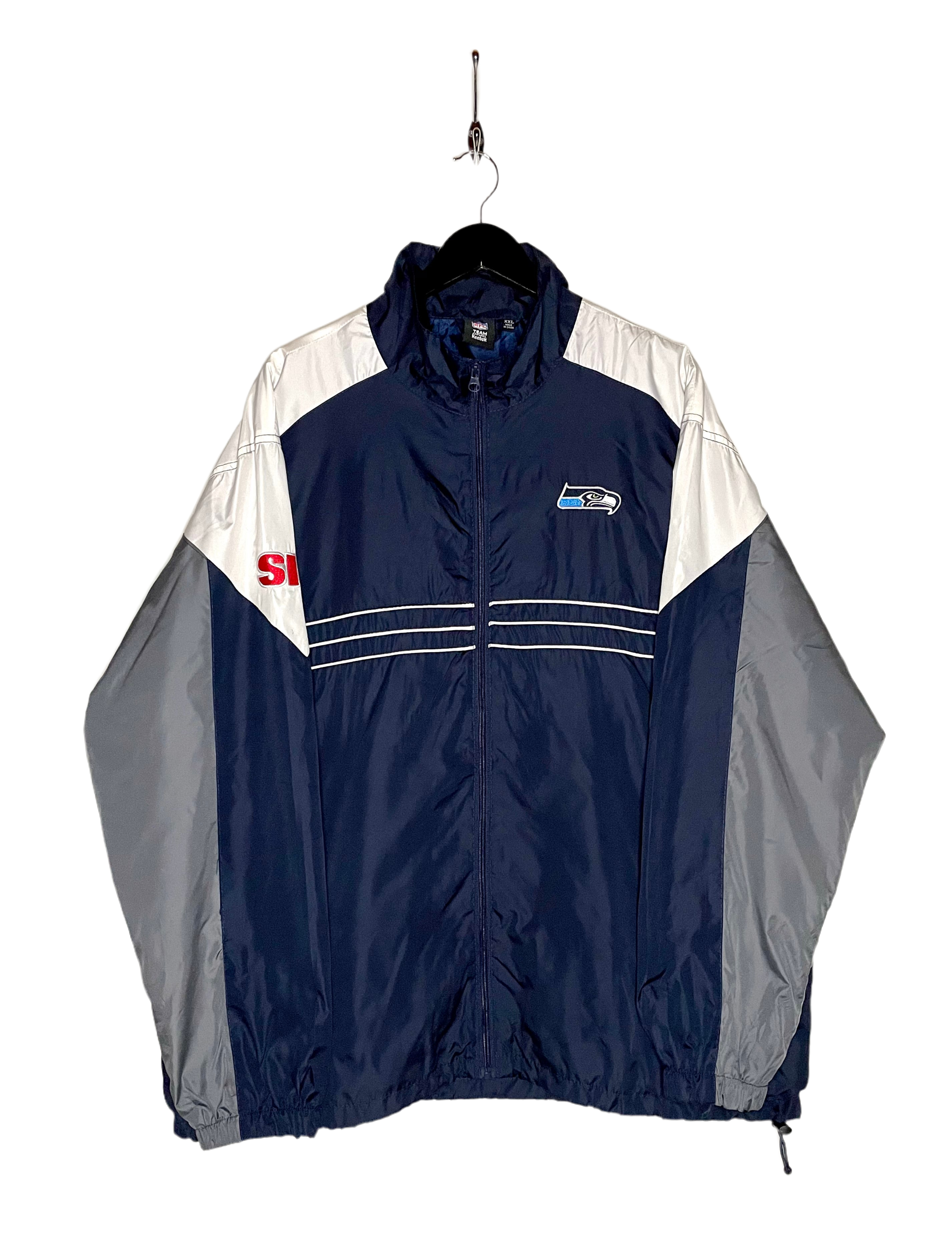 Reebok Regenjacke Seattle Seahawks Blau/Grau Größe XXL