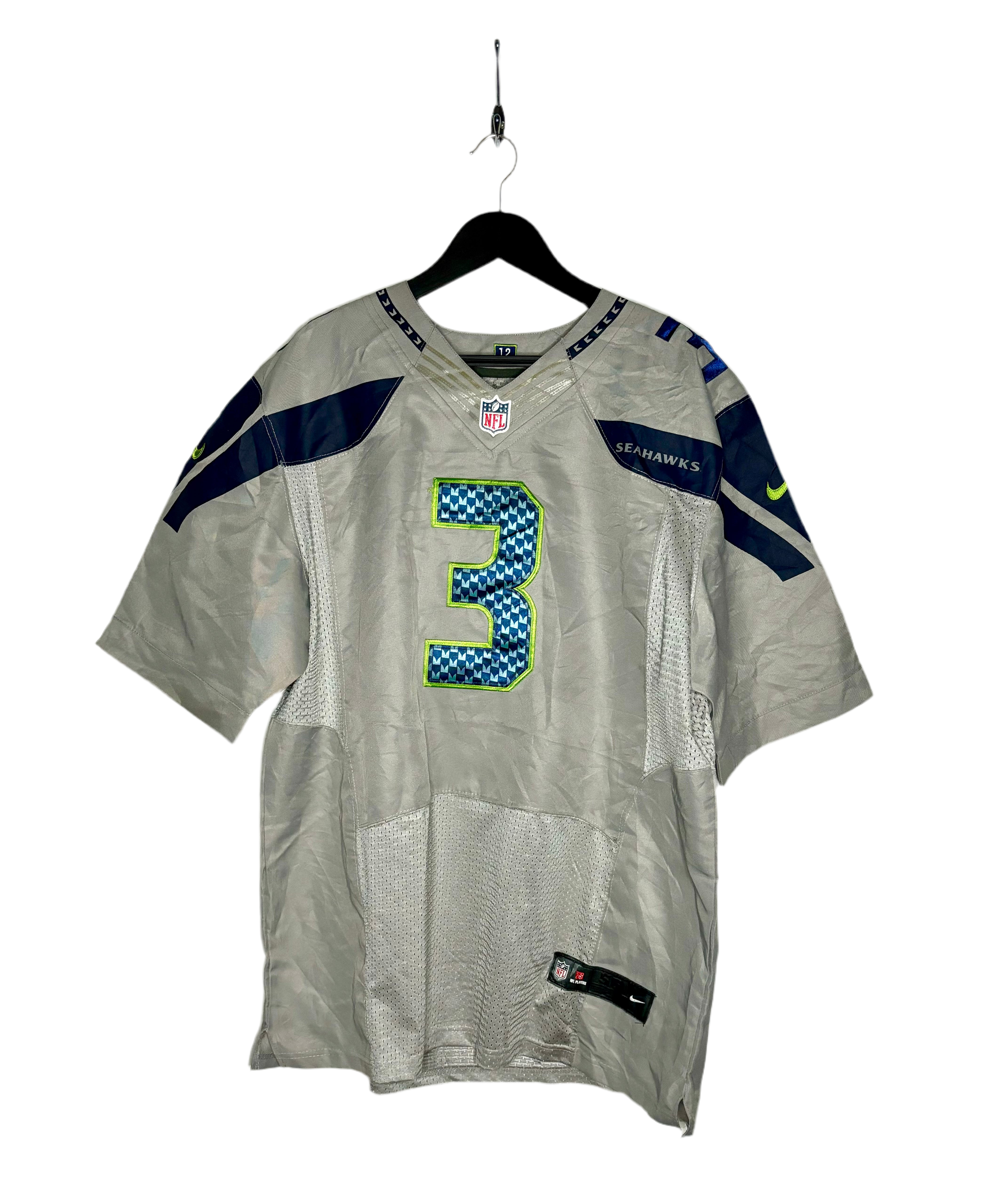 Nike NFL Seattle Seahawks Jersey #3 Russell Wilson Grau Größe XXL