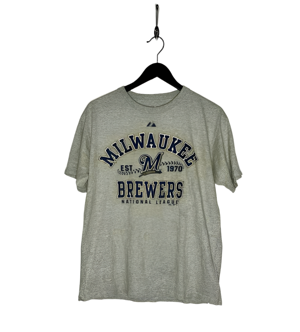 Majestic Camiseta Deportiva Milwaukee Brewers Liga Nacional Talla M