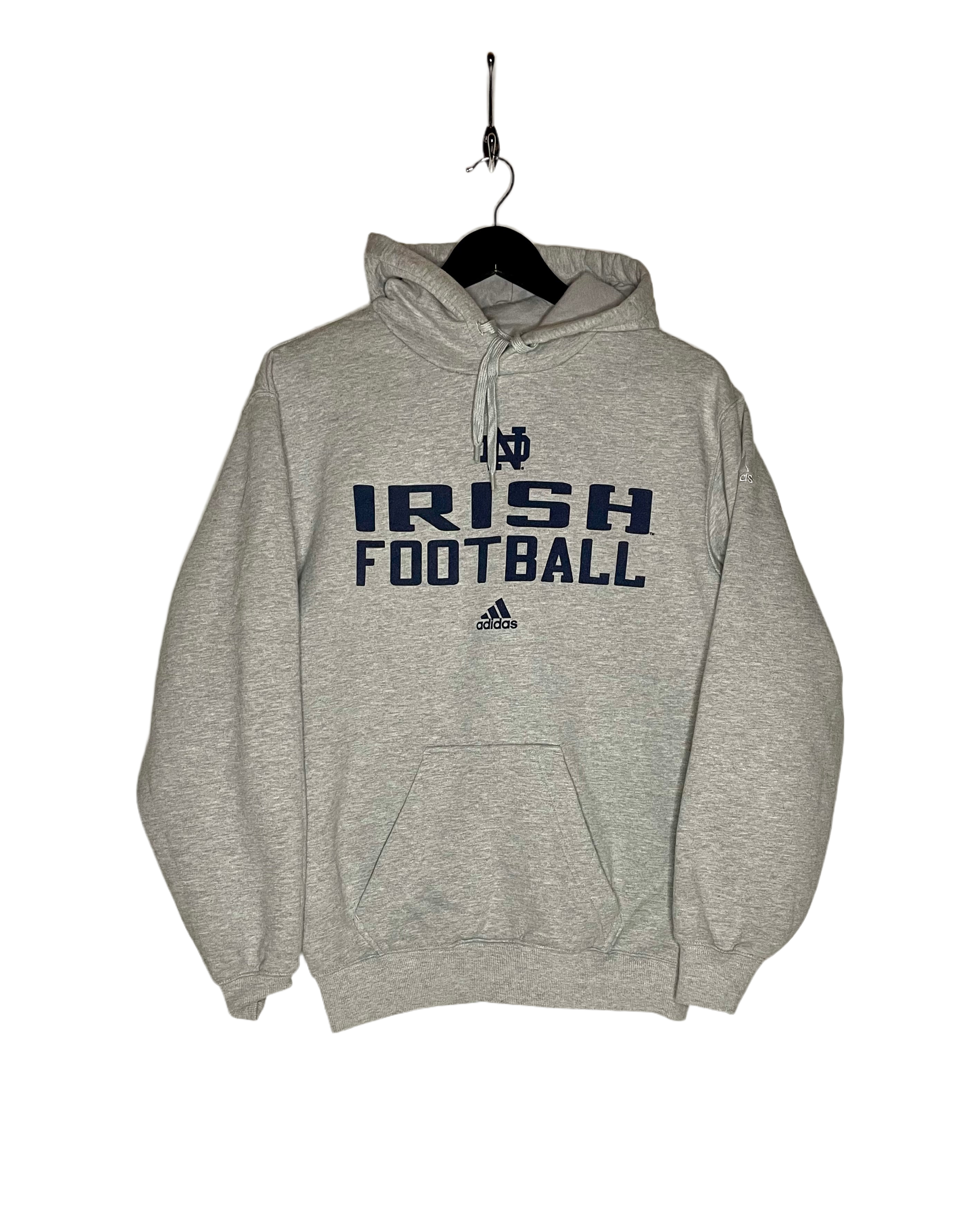 Adidas Hoodie Notre Dame Football Grau Größe XS