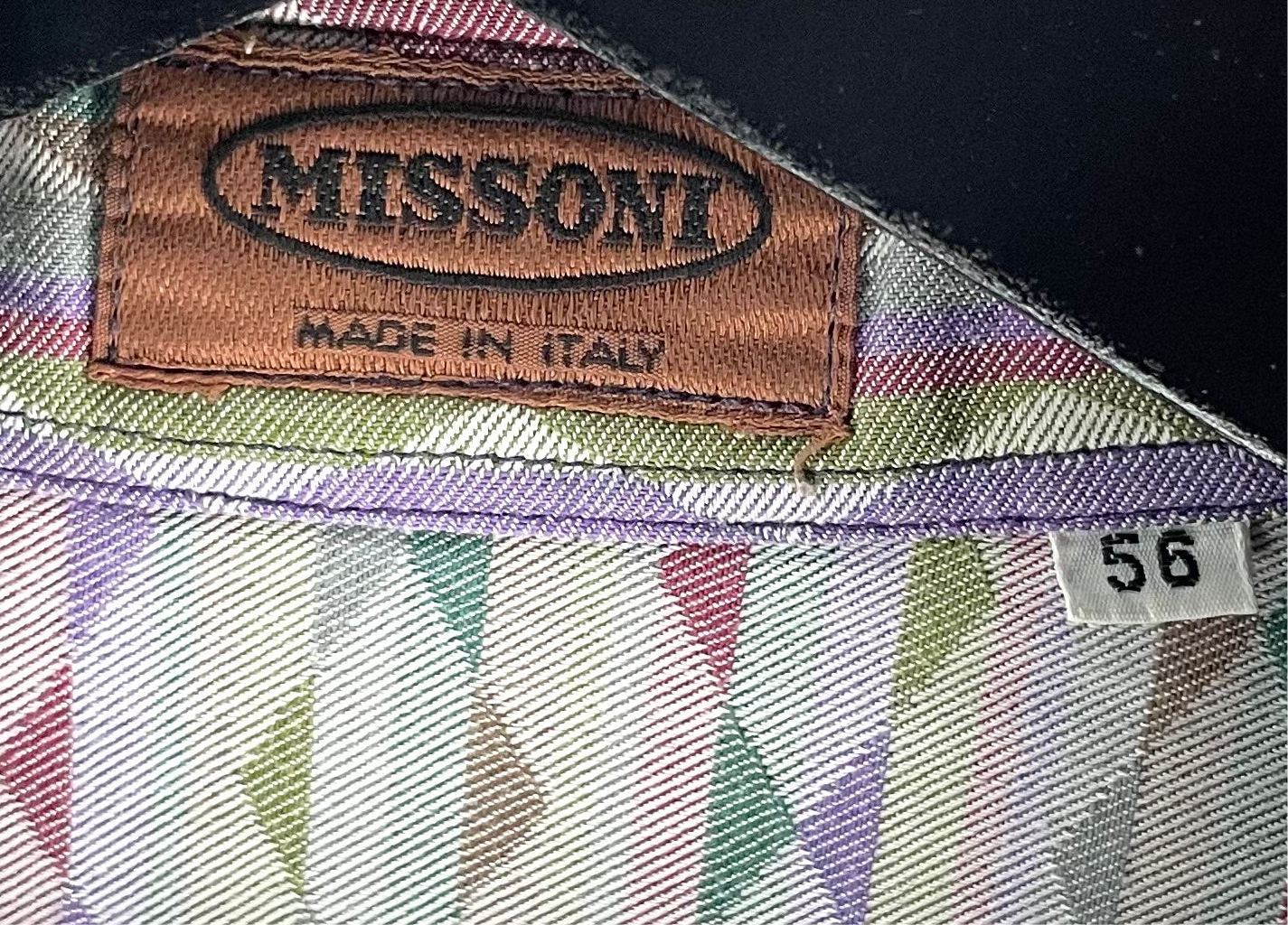 Camisa Missoni manga larga estampada talla XL