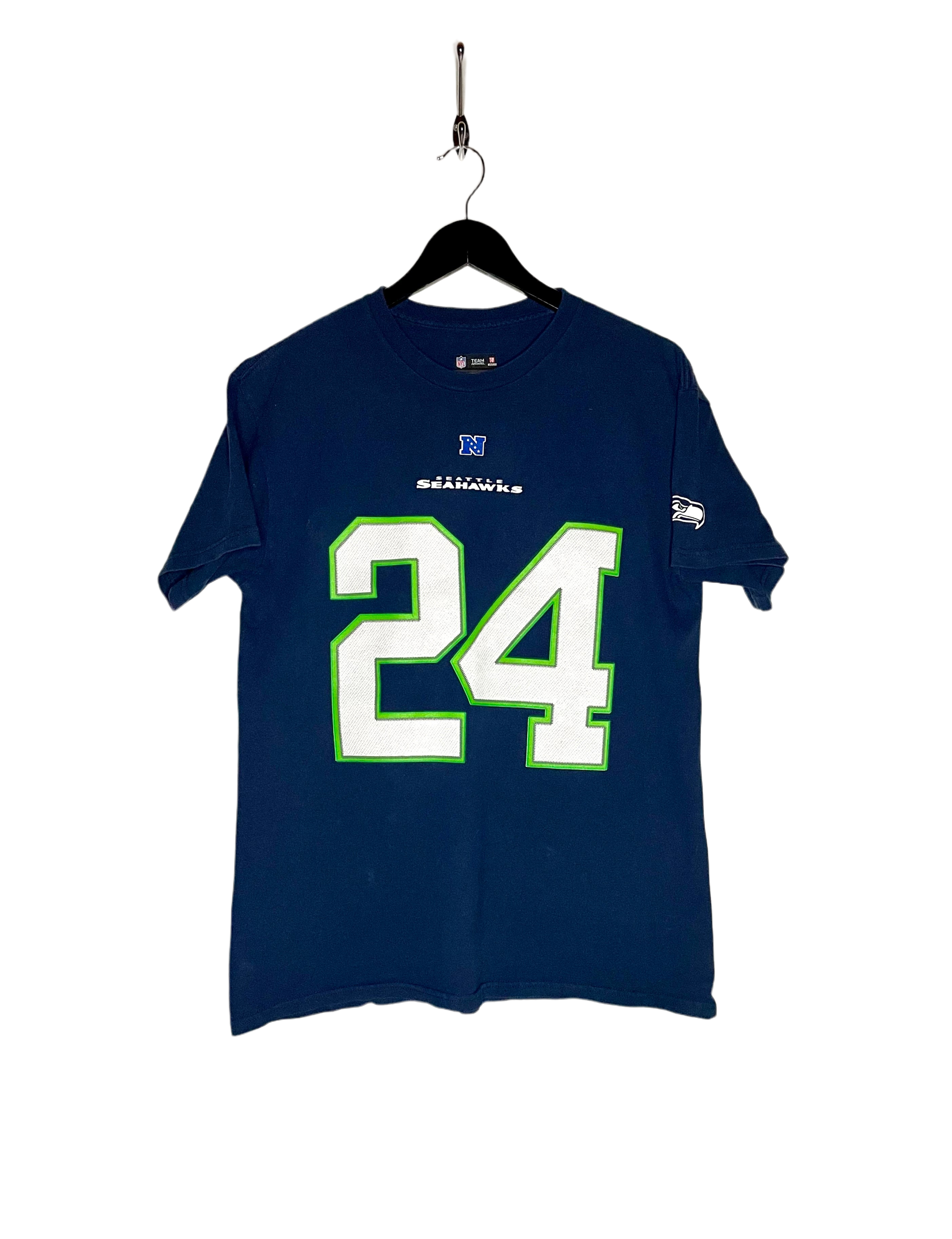 NFL T-Shirt Seattle Seahawks #24 Marshawn Lynch Blau Größe M