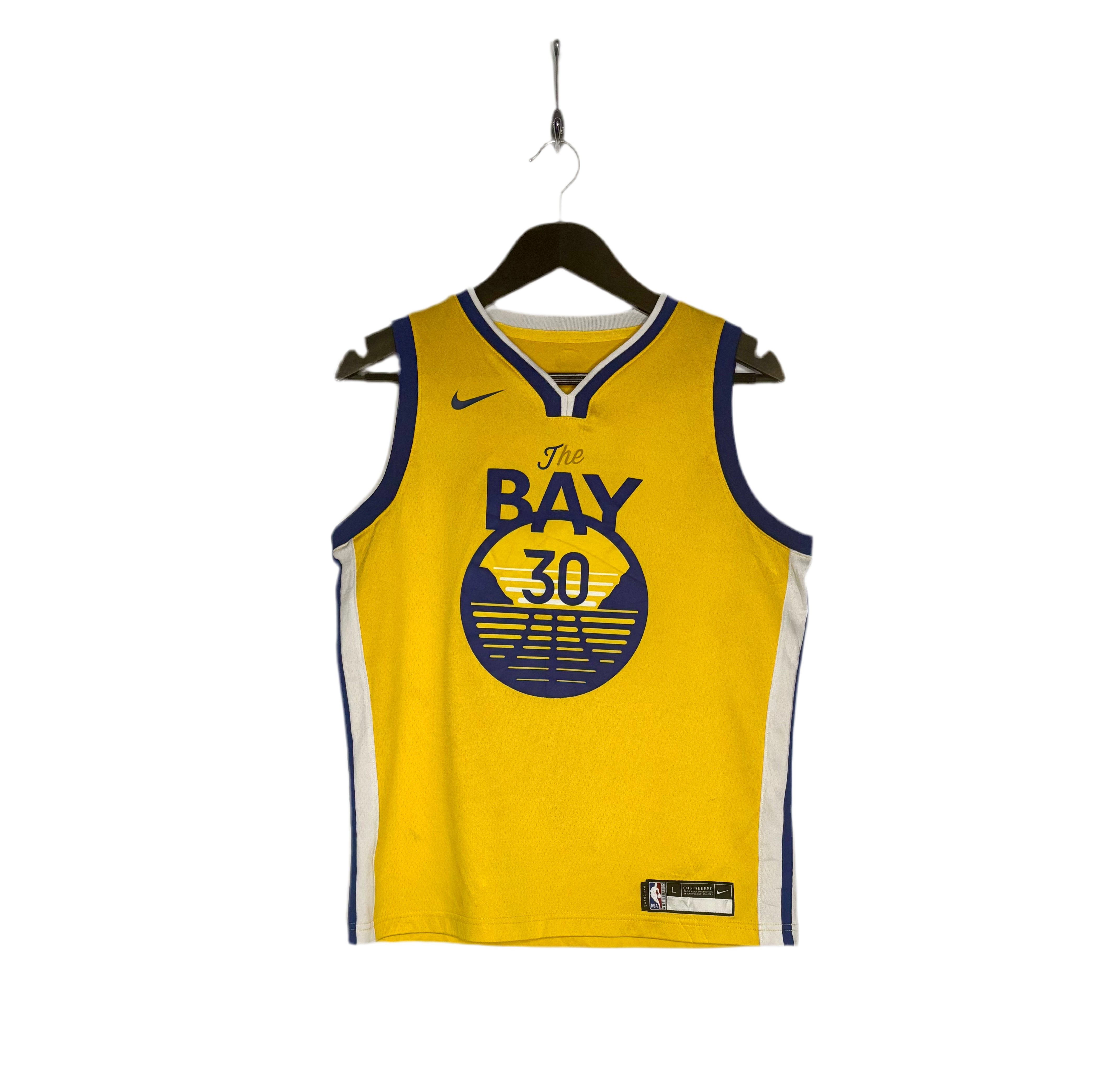 Nike NBA Golden State Warriors Jersey #30 Steph Curry Gelb Größe L Kinder