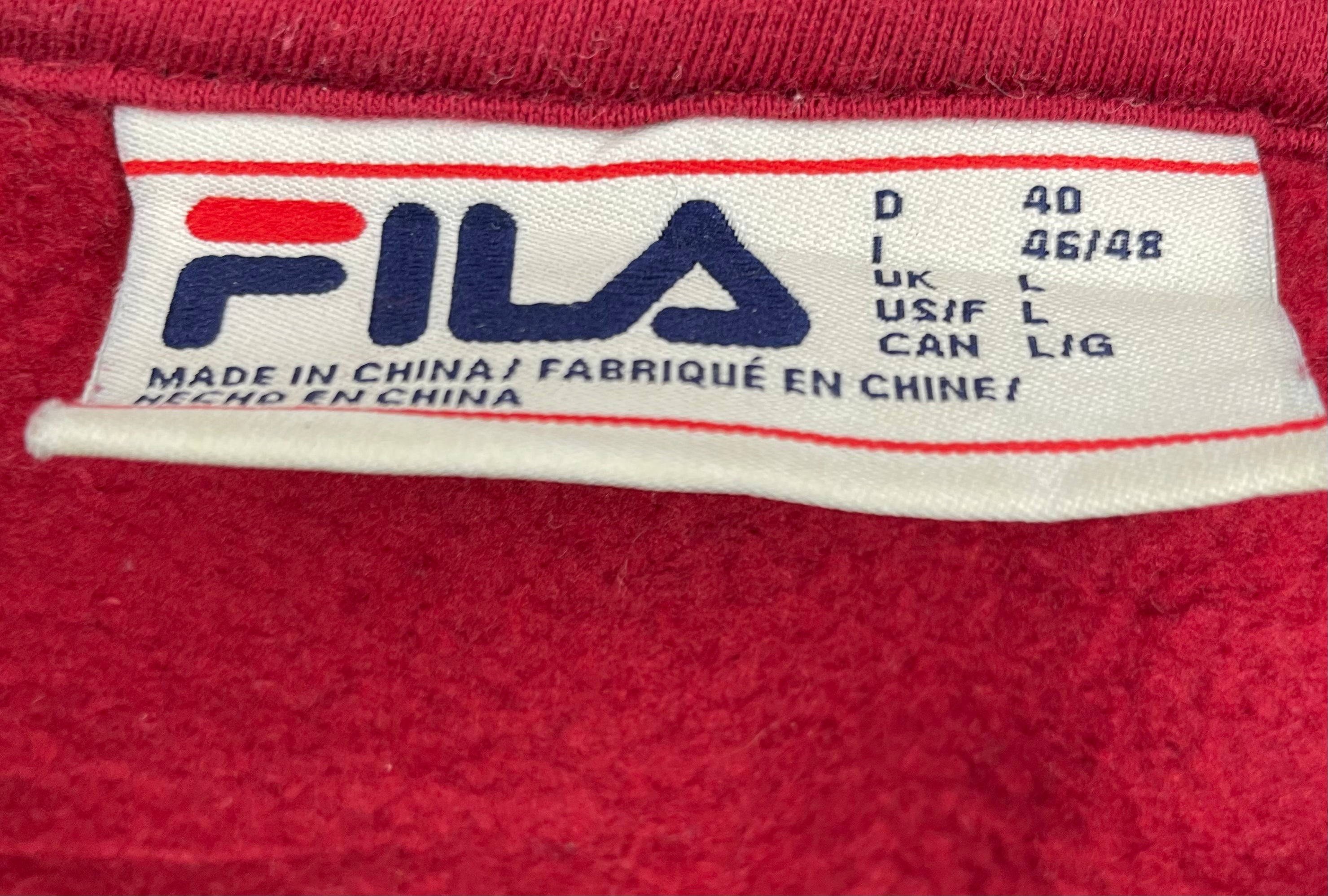 FILA Vintage Sweater Rot Größe L