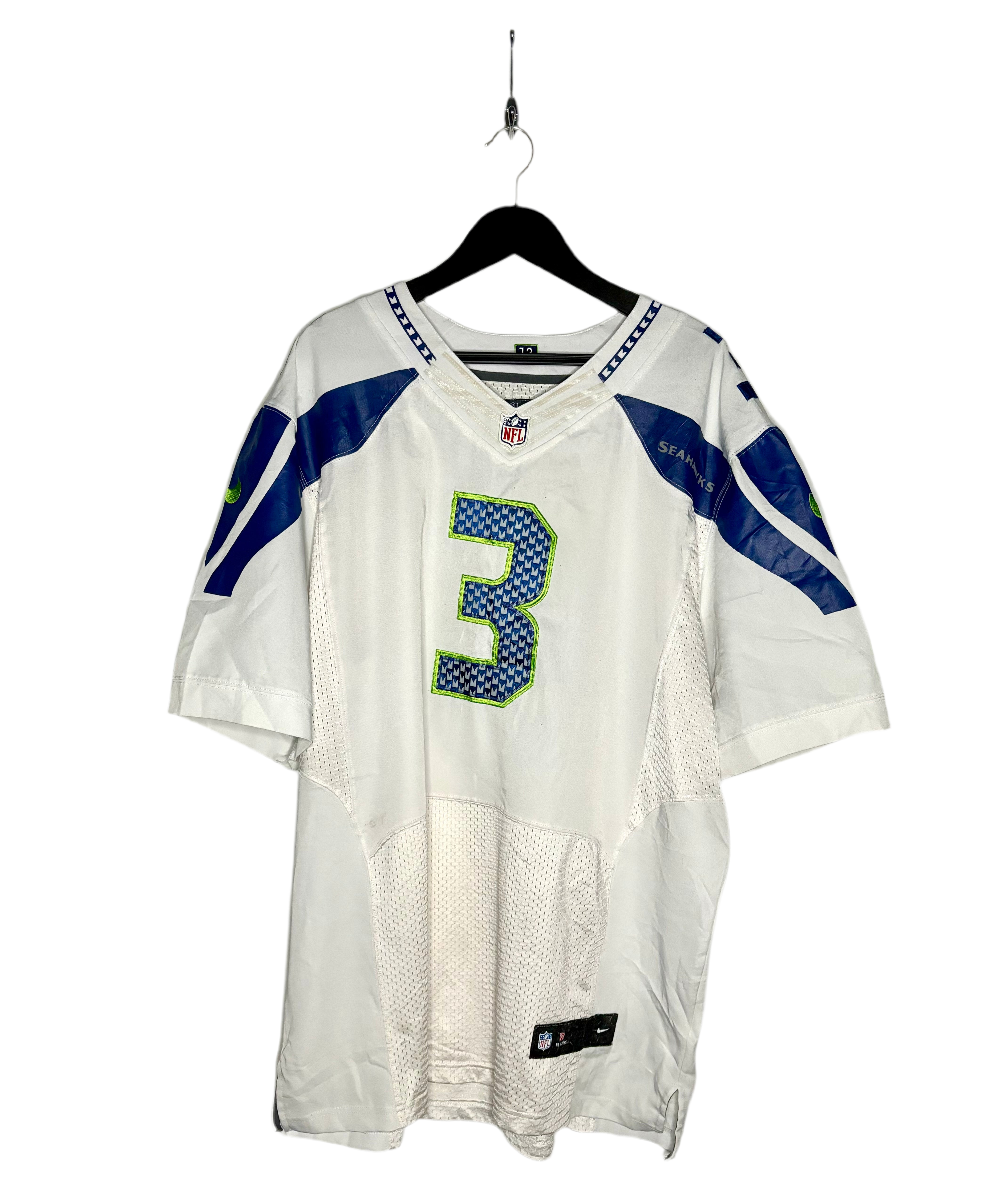 Nike NFL Seattle Seahawks Jersey #3 Russell Wilson Weiß Größe L