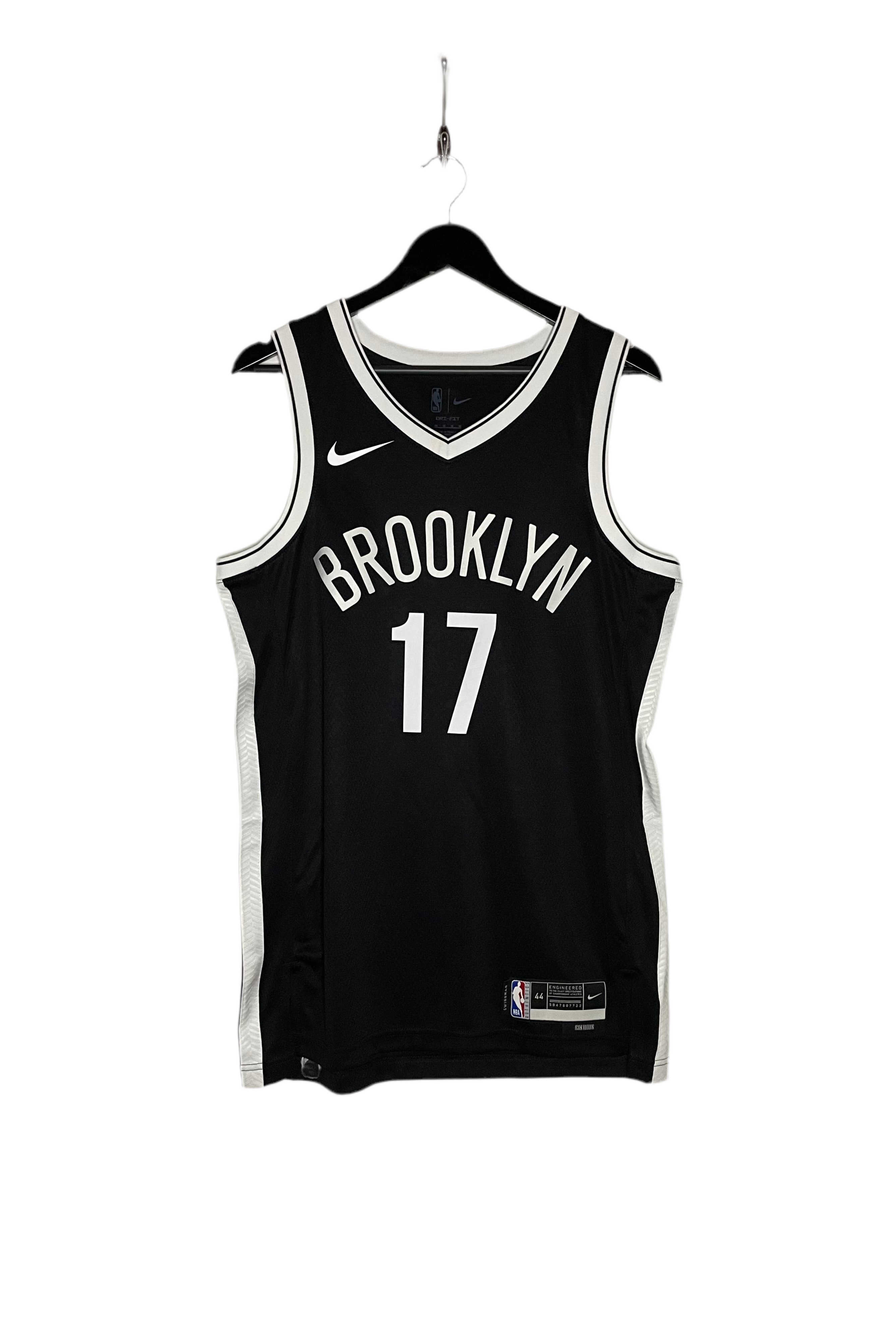 Nike NBA Jersey Brooklyn Nets #17 Dennis Schröder Schwarz Größe M