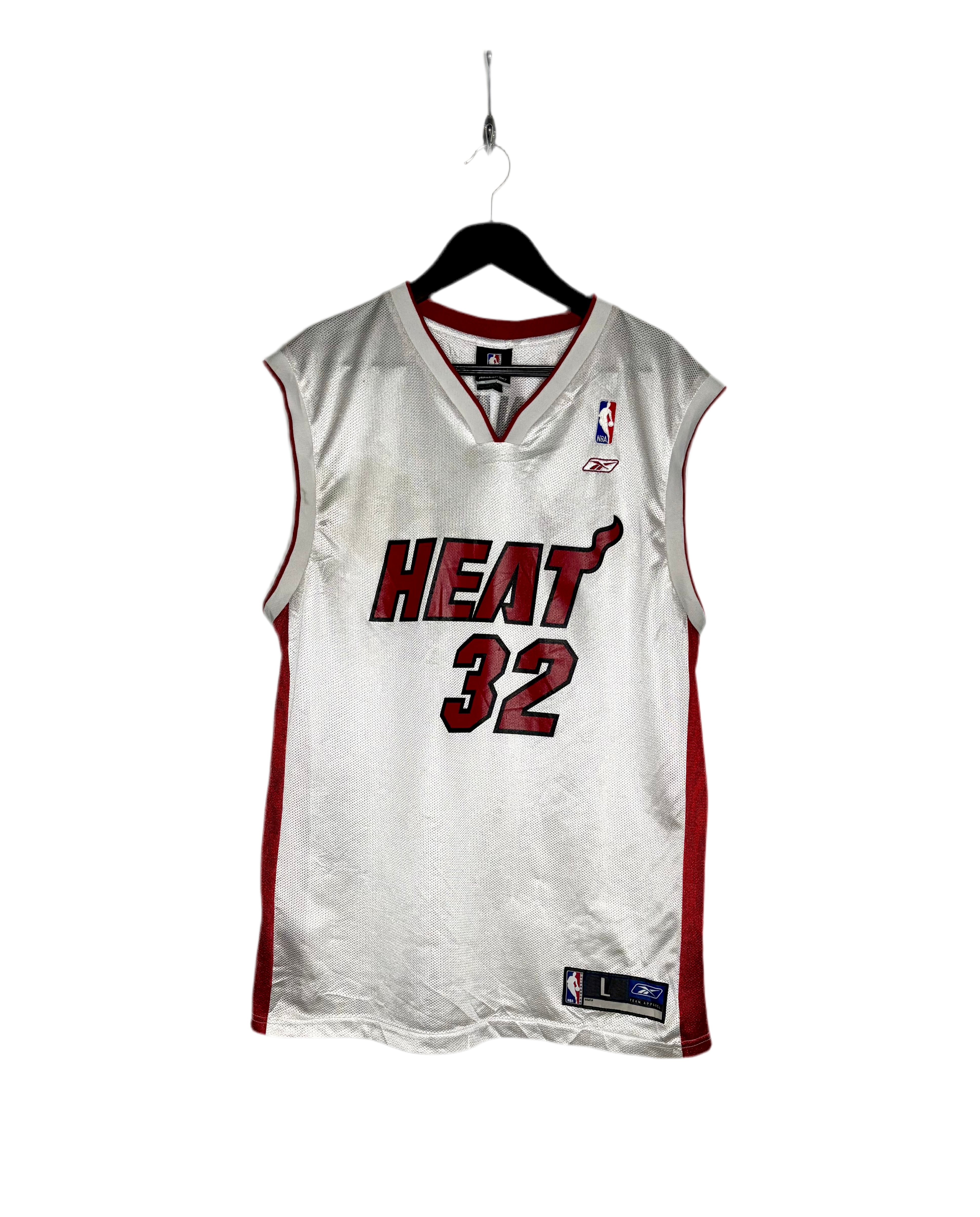 Reebok NBA Vintage Miami Heat Jersey #32 Shaquille O‘Neil Weiß Größe L