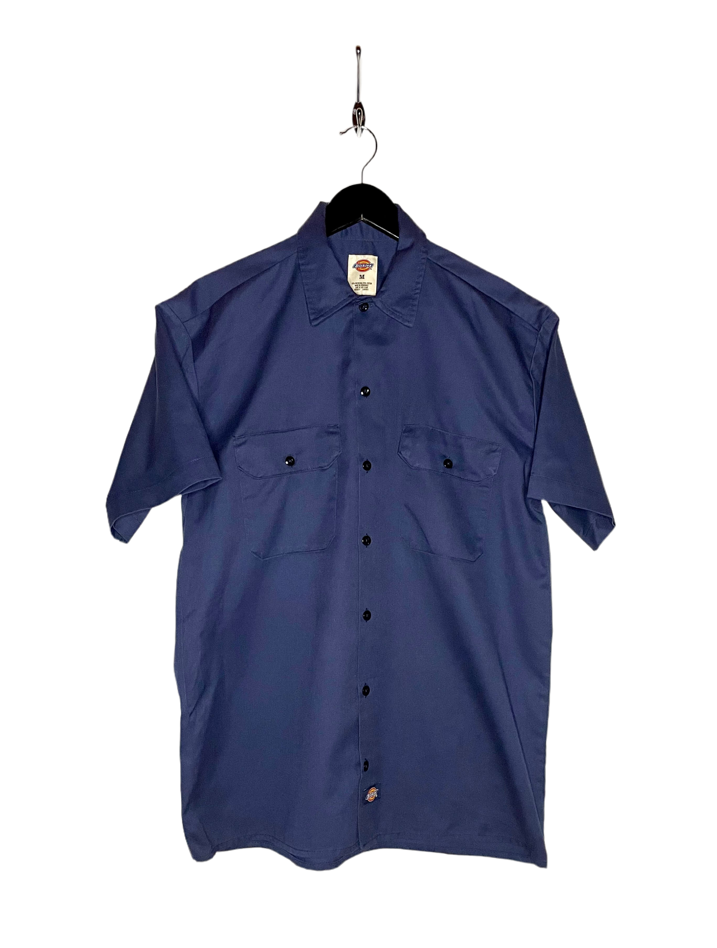 Dickies Vintage kurzarm Hemd Blau Größe M