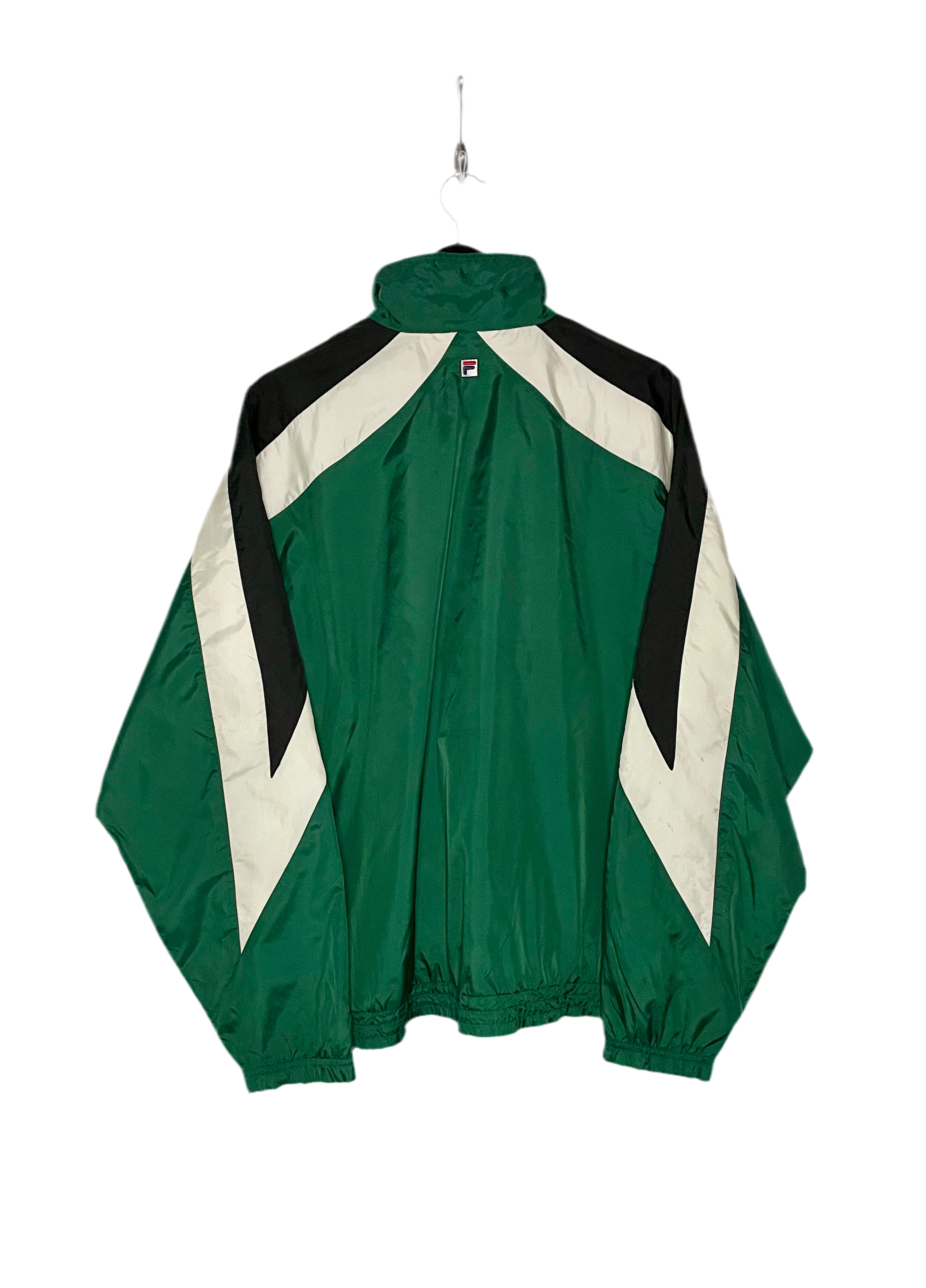 Fila Vintage Trainingsjacke Grün/Schwarz Größe L
