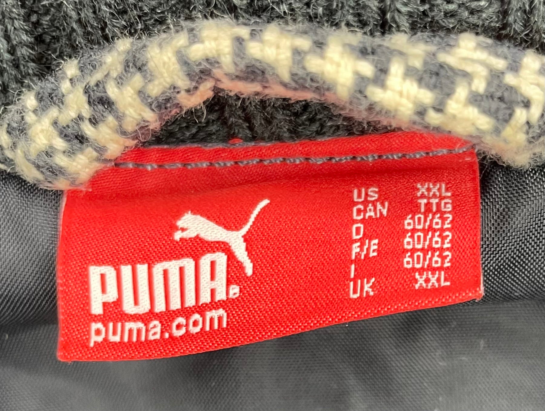 Puma Vintage Sweatshirt Jacket Black/White/Blue Size XXL