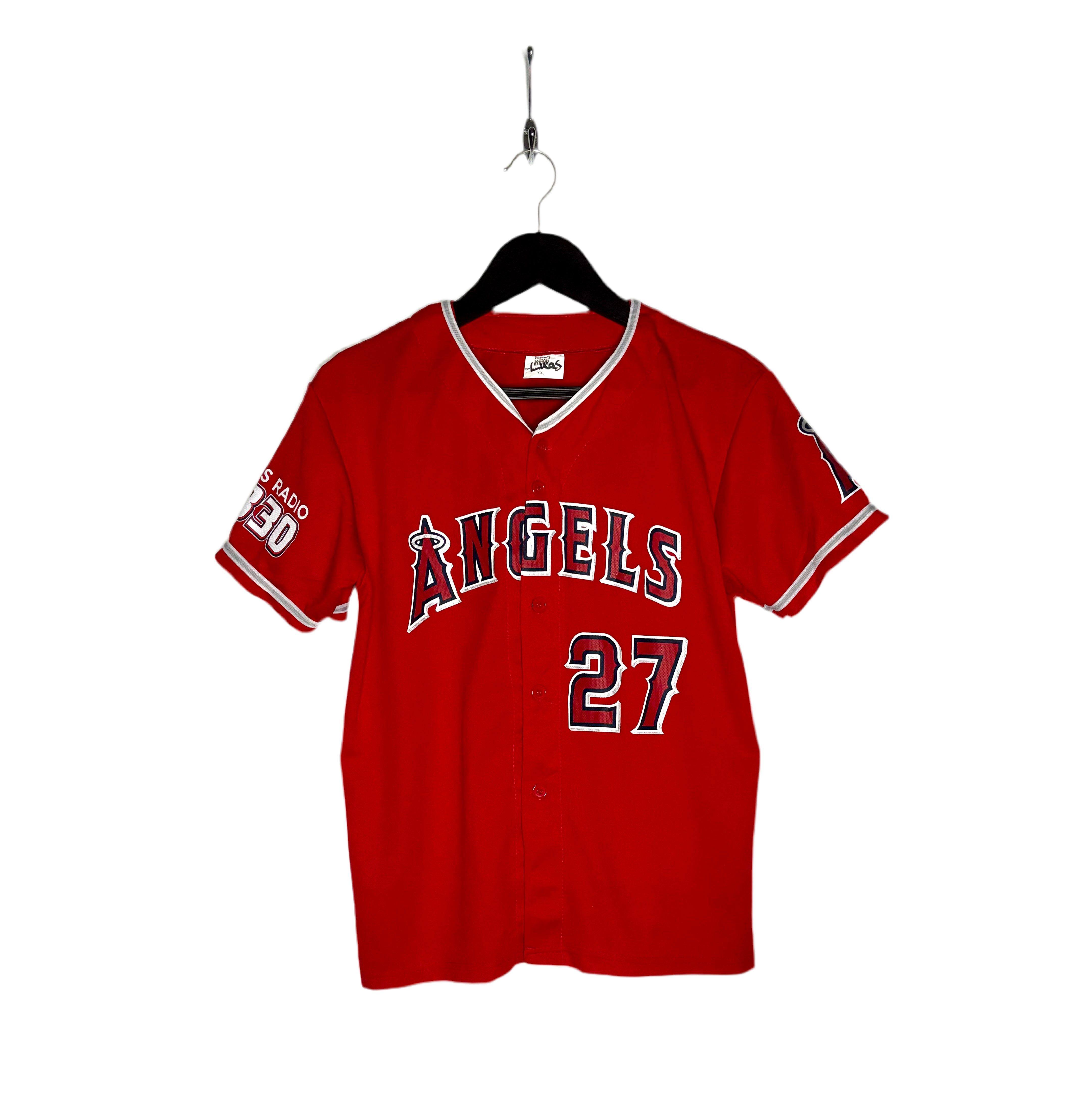 MLB Los Angeles Angels Jersey #27 Mike Trout Rot Größe XL Kinder