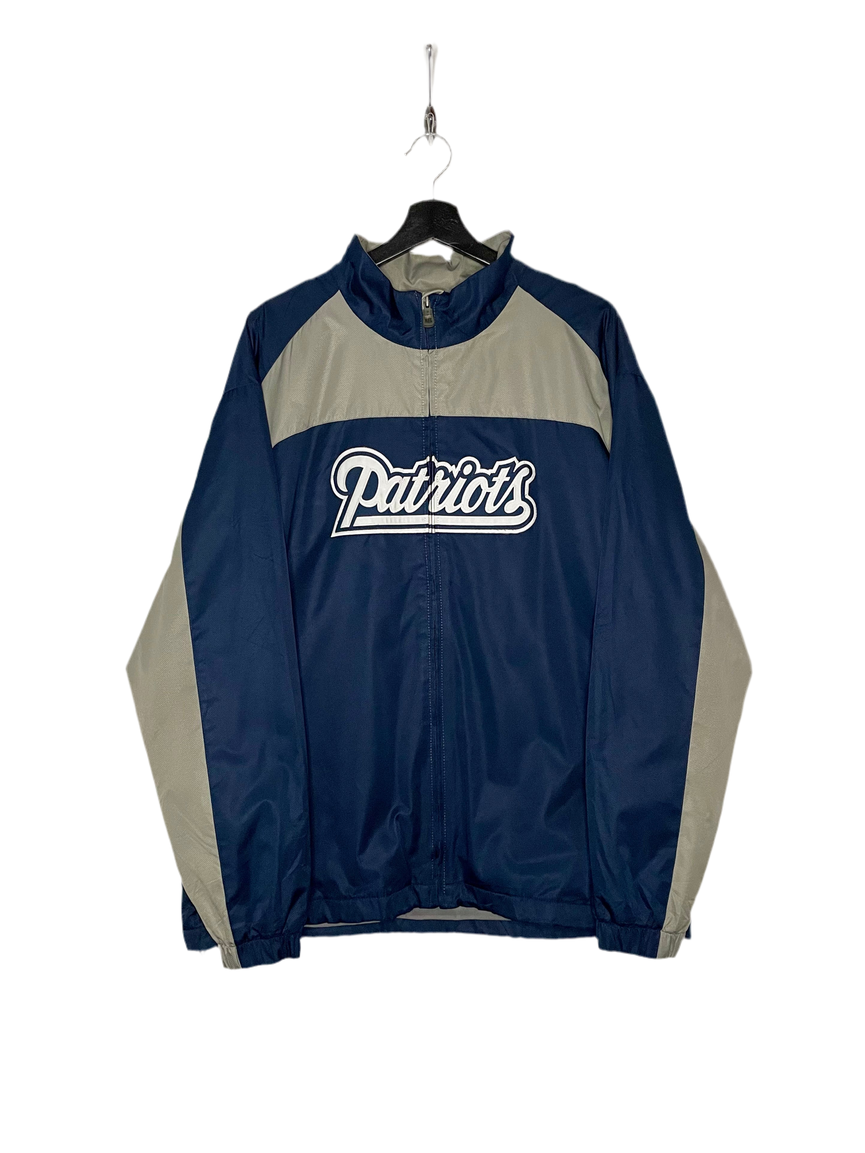 NFL Trainingsjacke New England Patriots Blau/Grau Größe XL
