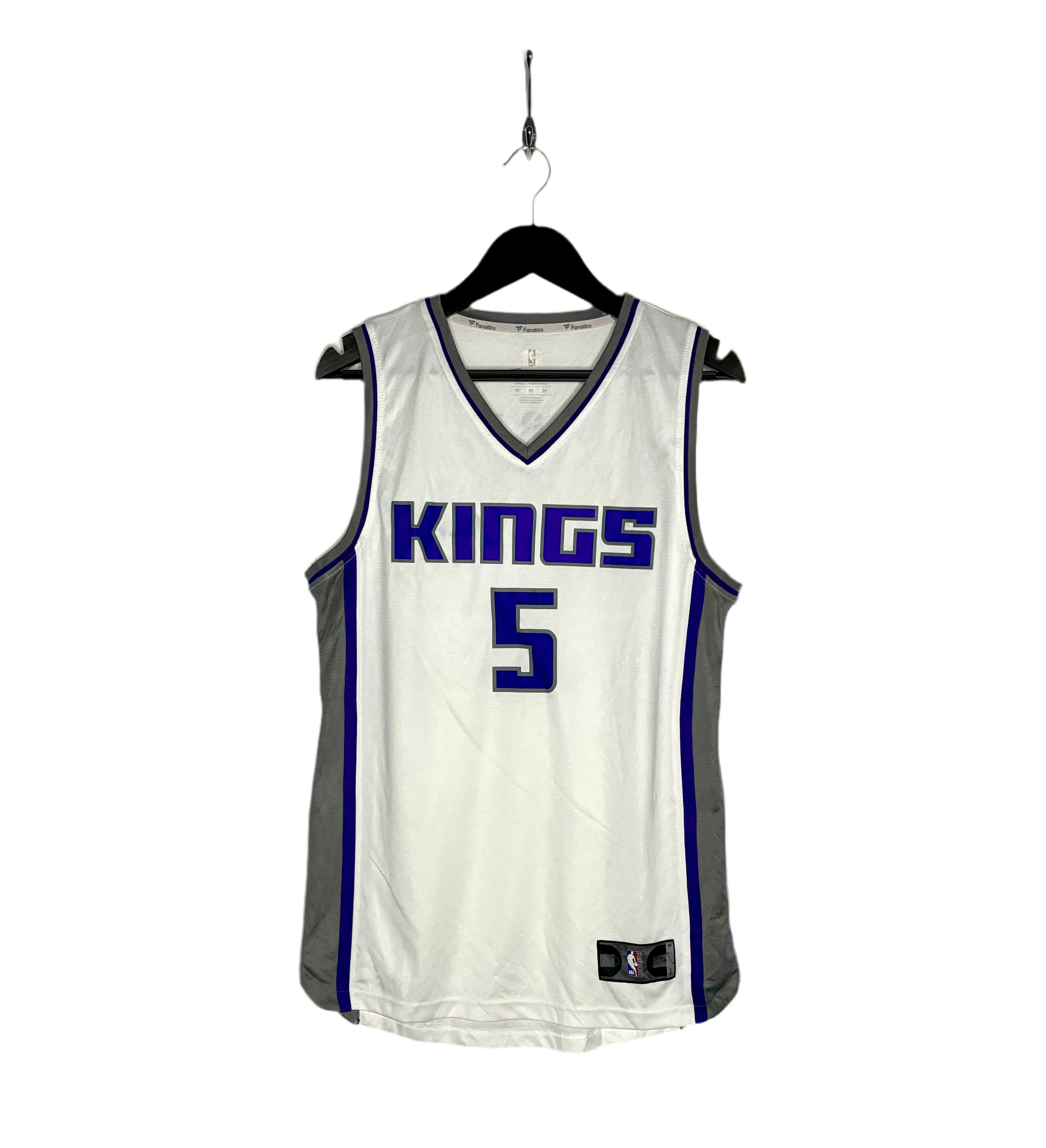 NBA Jersey Sacramento Kings #5 De‘Aron Fox Weiß Größe M