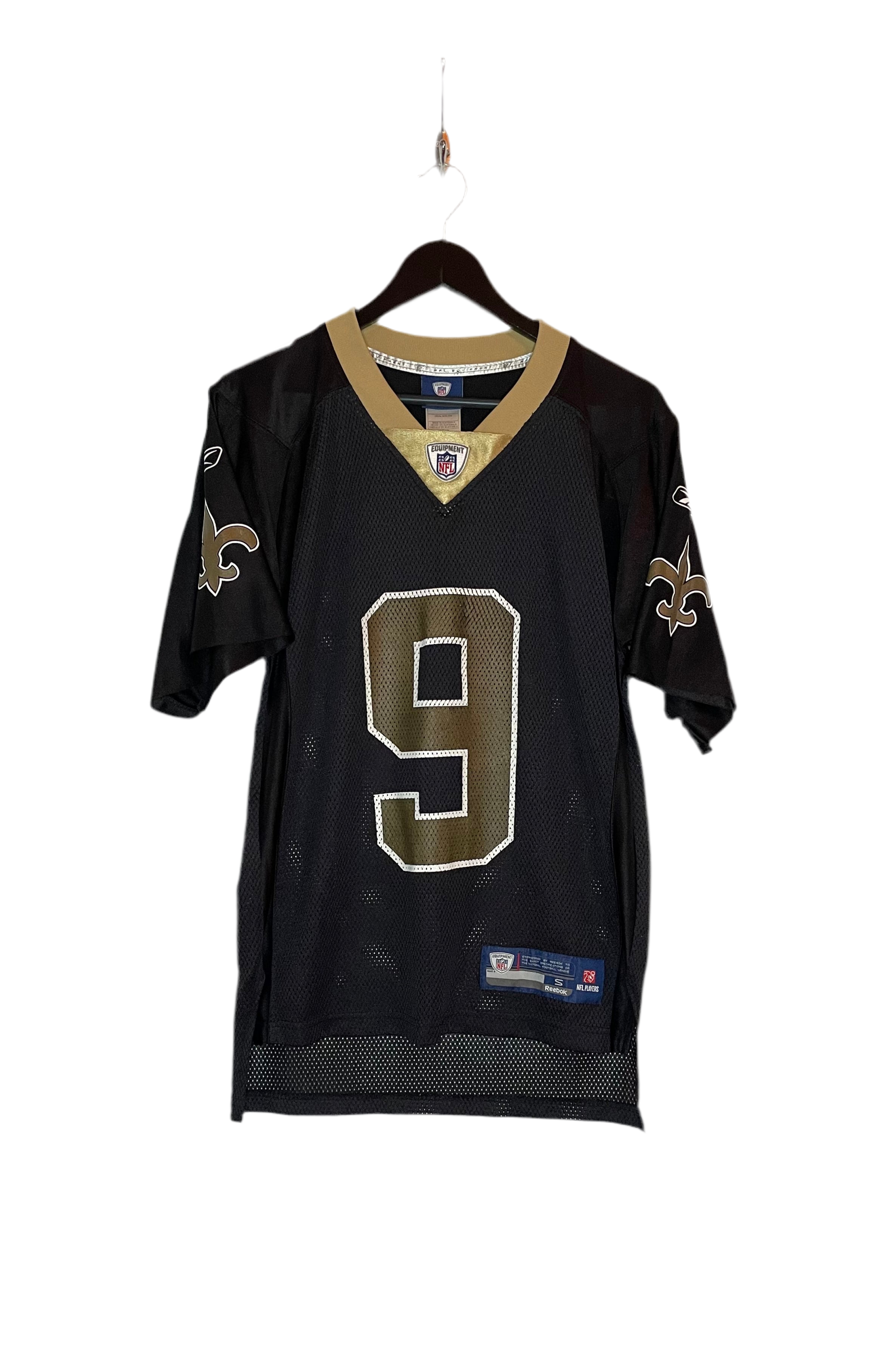 Reebok OnField Jersey New Orleans Saints #9 Drew Brees Schwarz/Gold Größe S