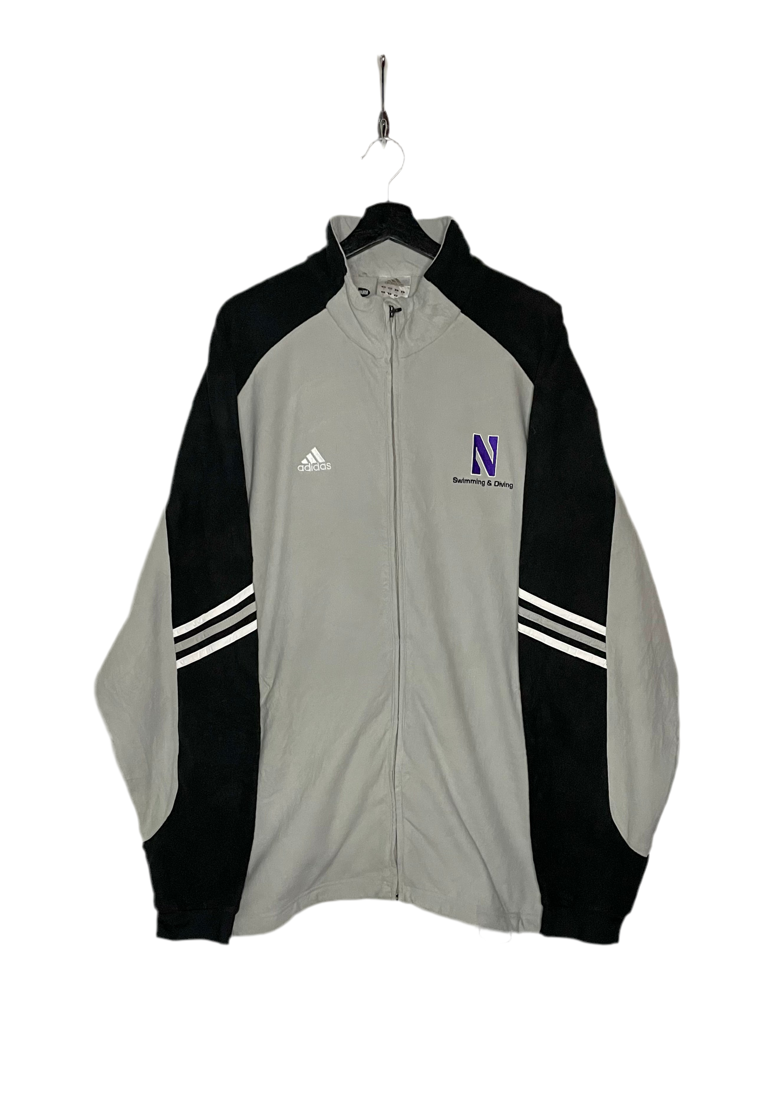 Adidas Fleece Jacke Northwestern University Grau/Schwarz Größe XL