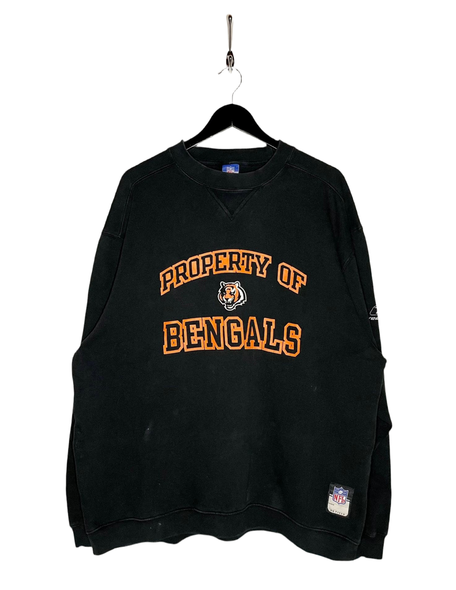 Reebok Sudadera NFL Bengals Negro Talla L 