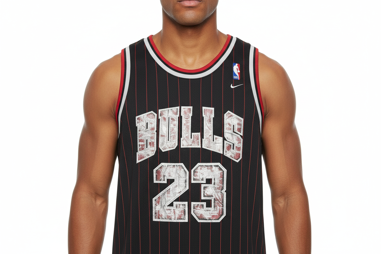 Nike NBA Vintage Chicago Bulls Jersey #23 Michael Jordan Schwarz Größe L