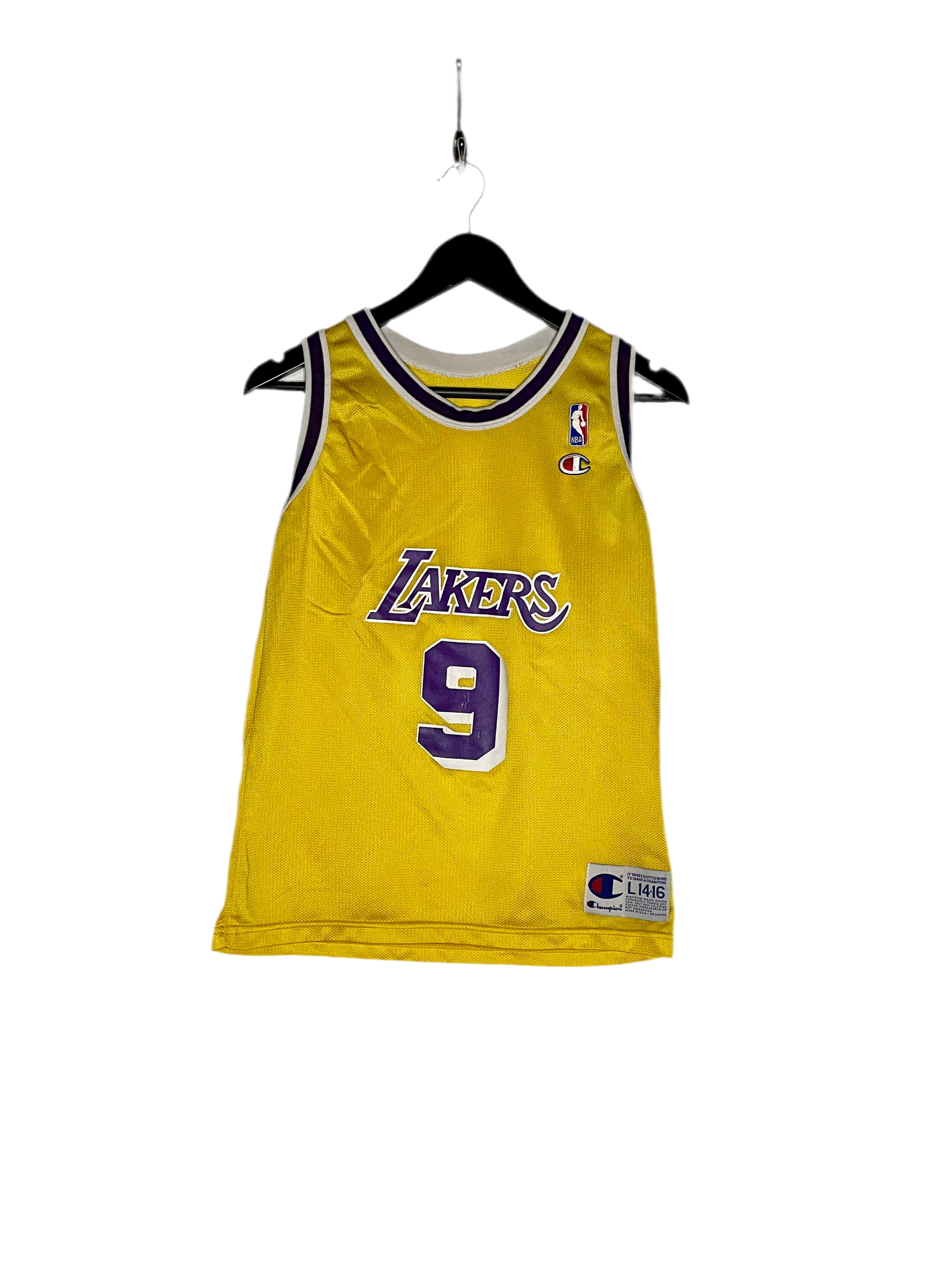 Champion LA Lakers Jersey #9 Nick van Exel Gelb Größe L Kids