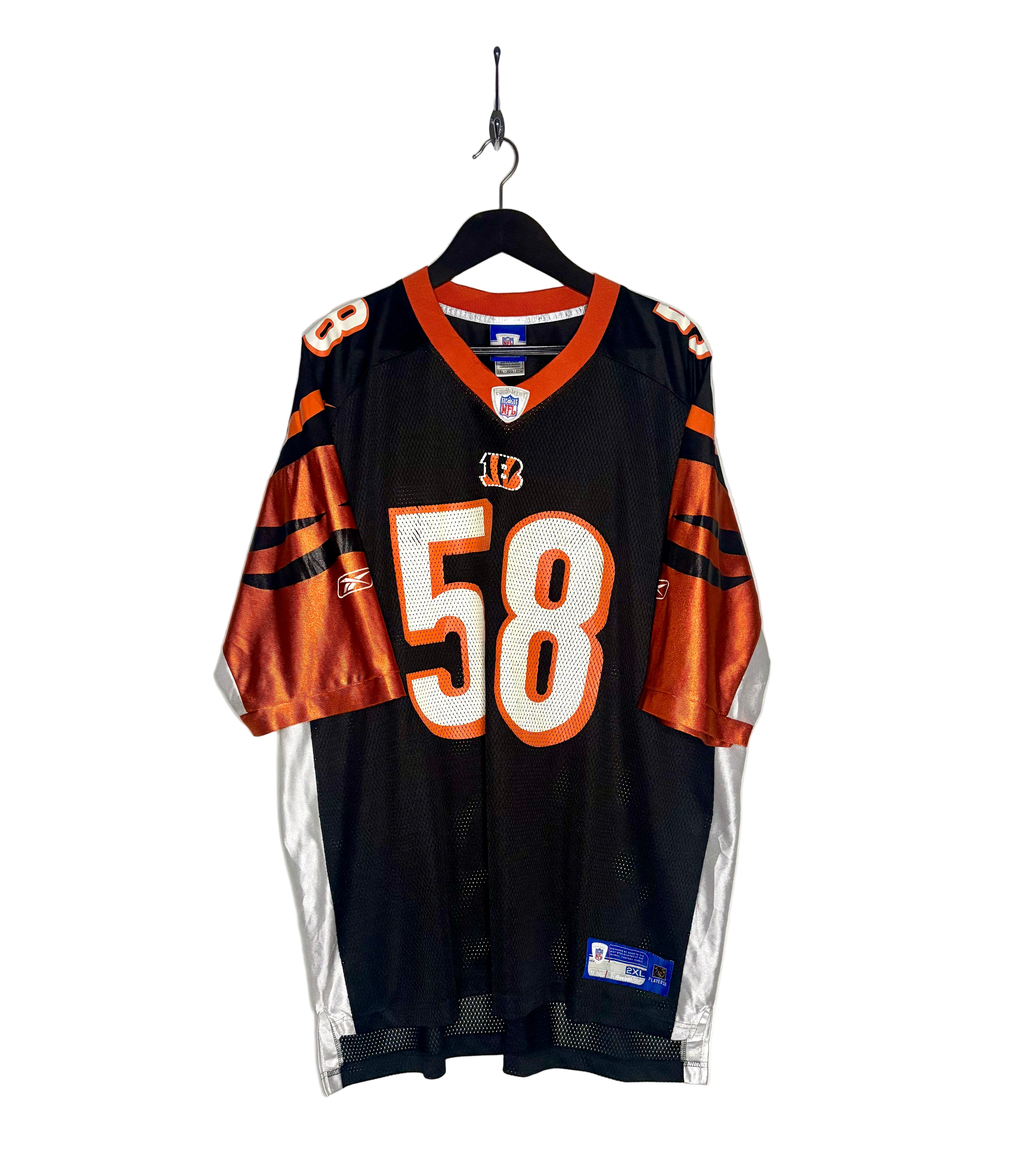 Reebok Vintage Cincinnati Bengals Jersey #58 Rey Maualuga Orange Größe XXL