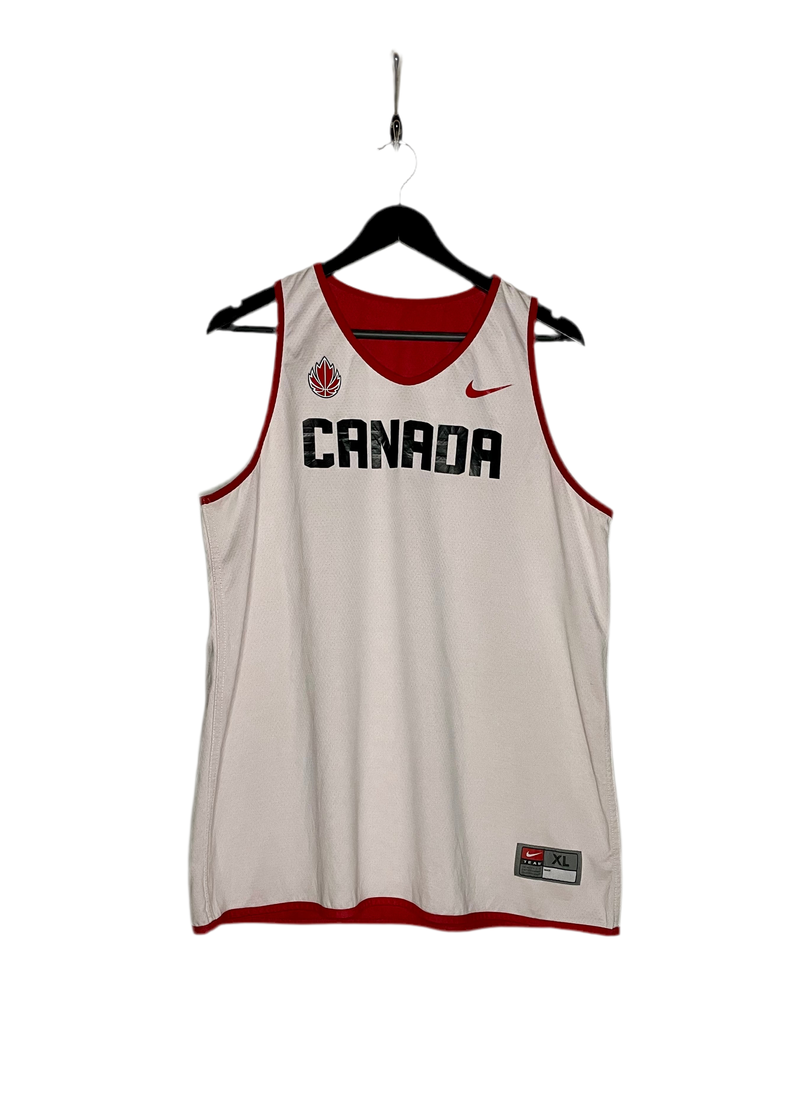 Nike Basketball Jersey Canada Rot/Weiß Größe XL