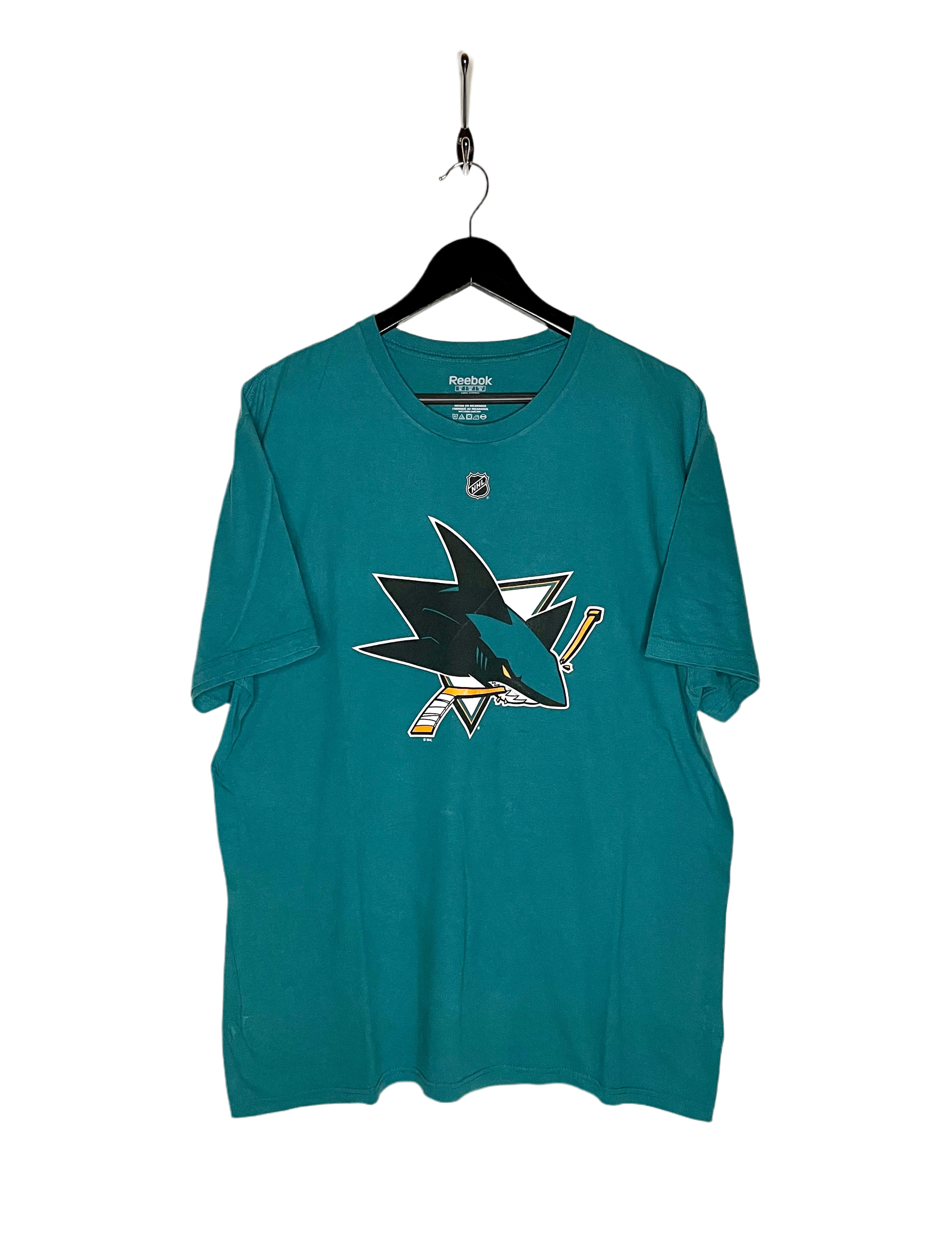 Camiseta Reebok San Jose Sharks #88 Burns Turquesa Talla XL 