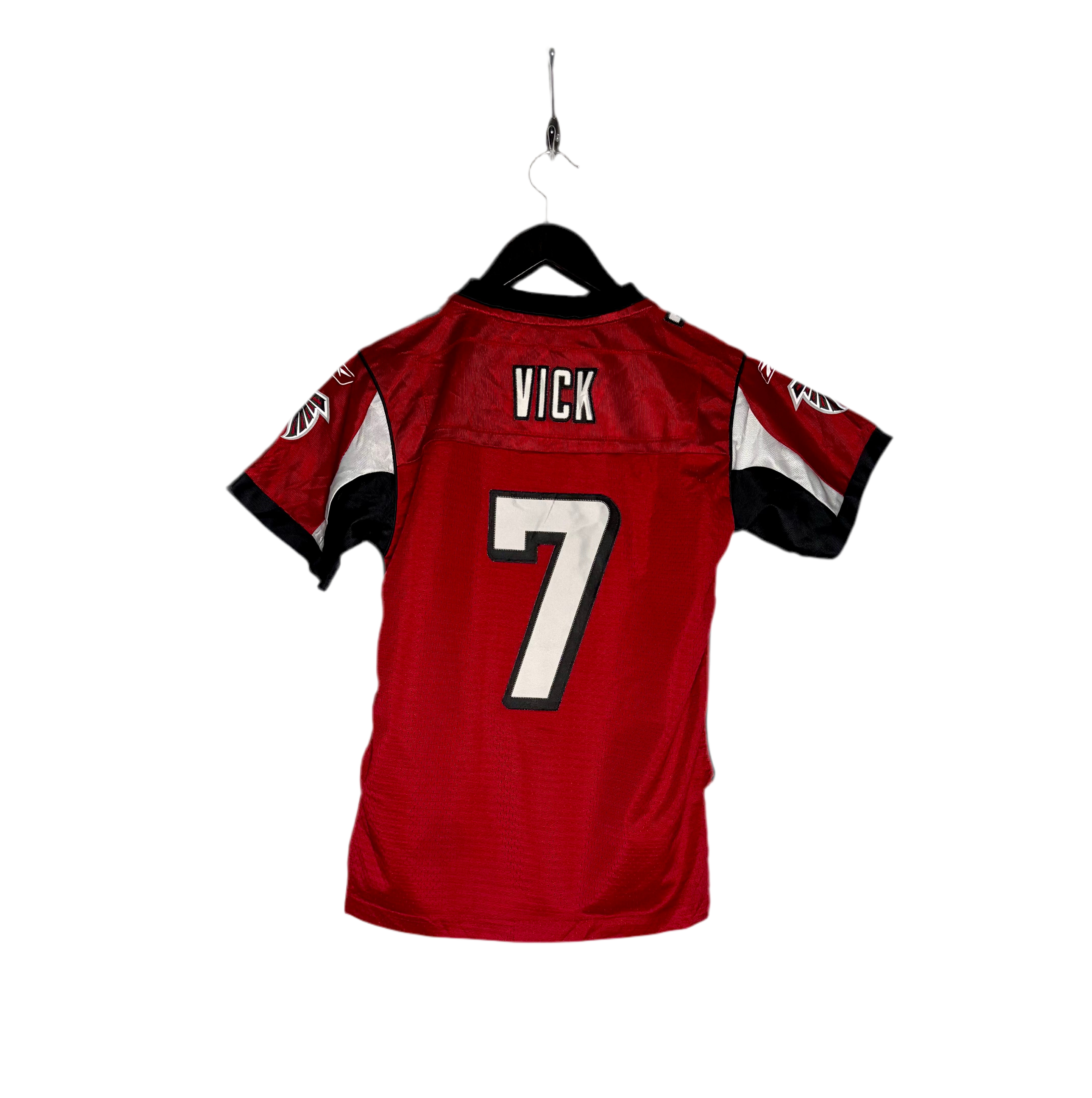 Reebok NFL Vintage Atlanta Falcons Jersey #7 Michael Vick Rot Größe M Kinder